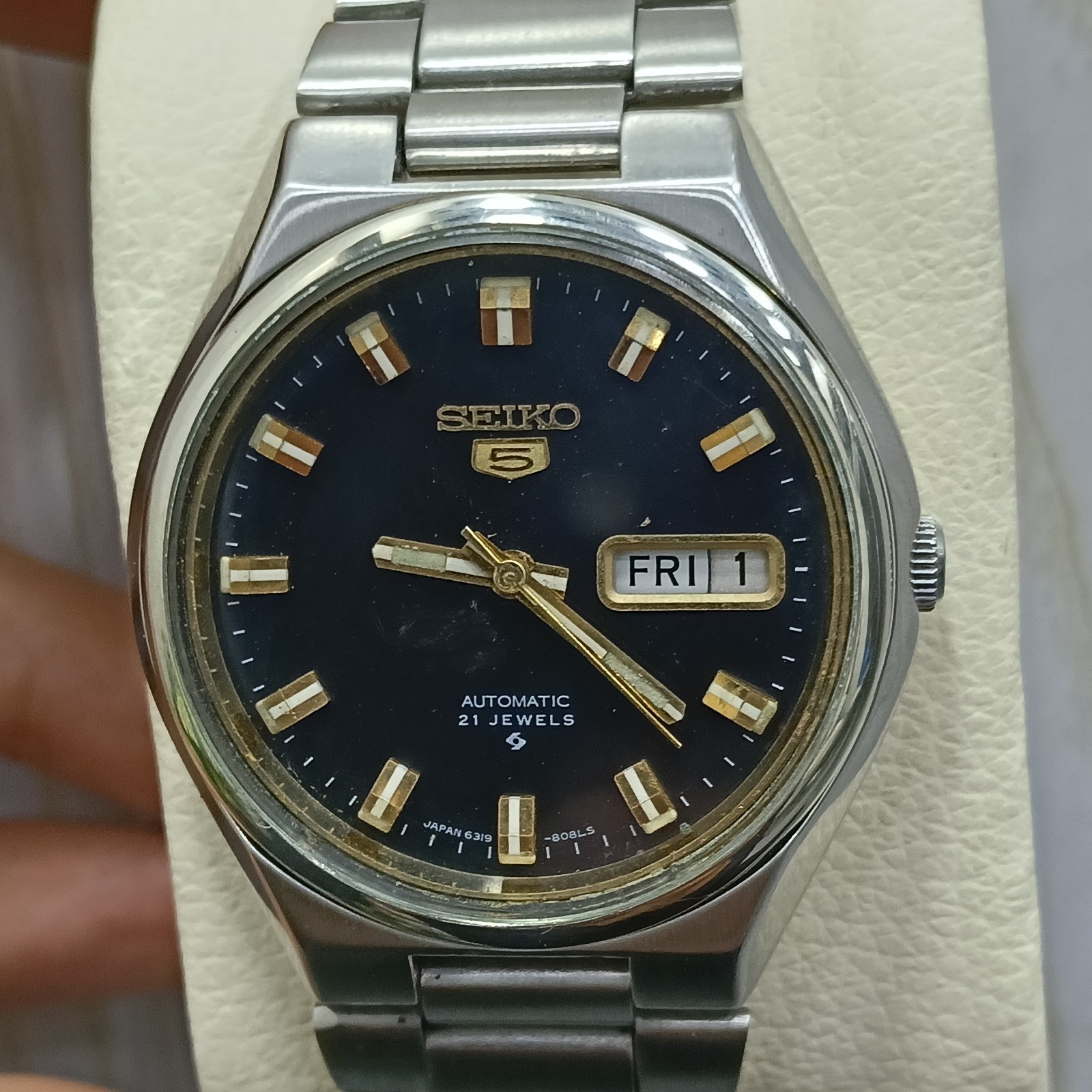 Vintage Seiko 5 Automatic Blue Dial Men's Watch 6319 Original Vintage Seiko 5 Automatic Blue Dial Men's Watch 6319 Original