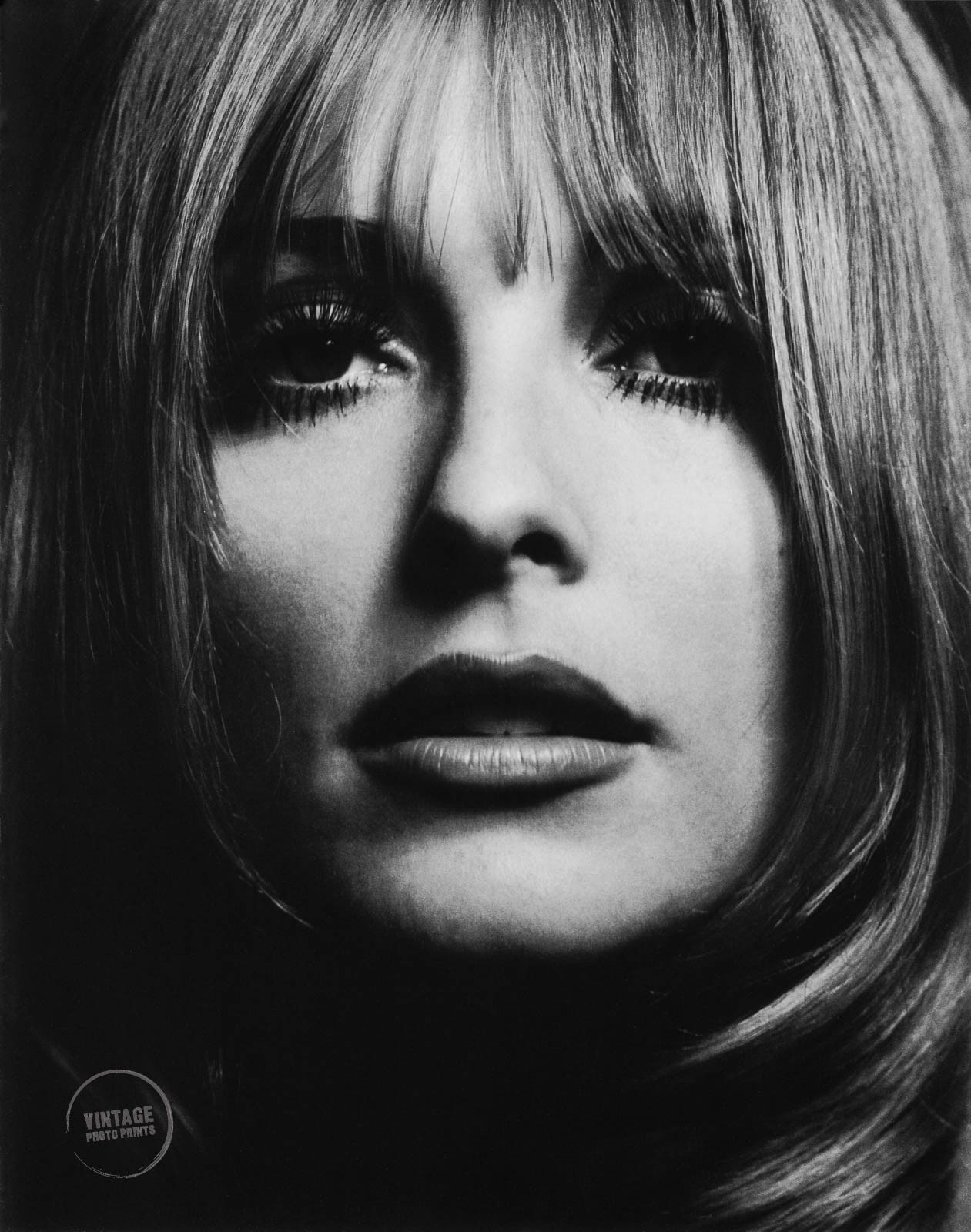 VTG Philippe Halsman Photo Print Sharon Tate Actress ArtPortrait 1966 Mat 16x19