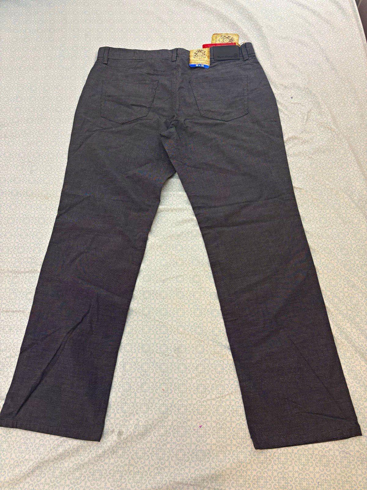 English Laundry Brixton Slim Straight Stretch Micro Check Chino Pants 36 Gray English Laundry Brixton Slim Straight Stretch Micro Check Chino Pants 36 Gray
