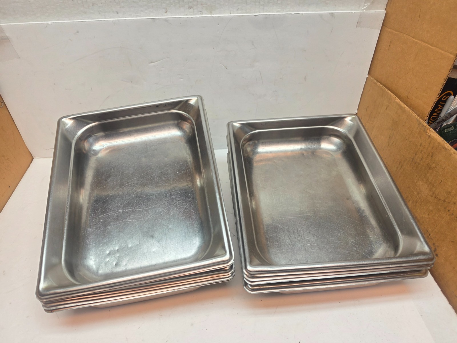 Lot 10 Half Size Steam table Pan 2-1/2