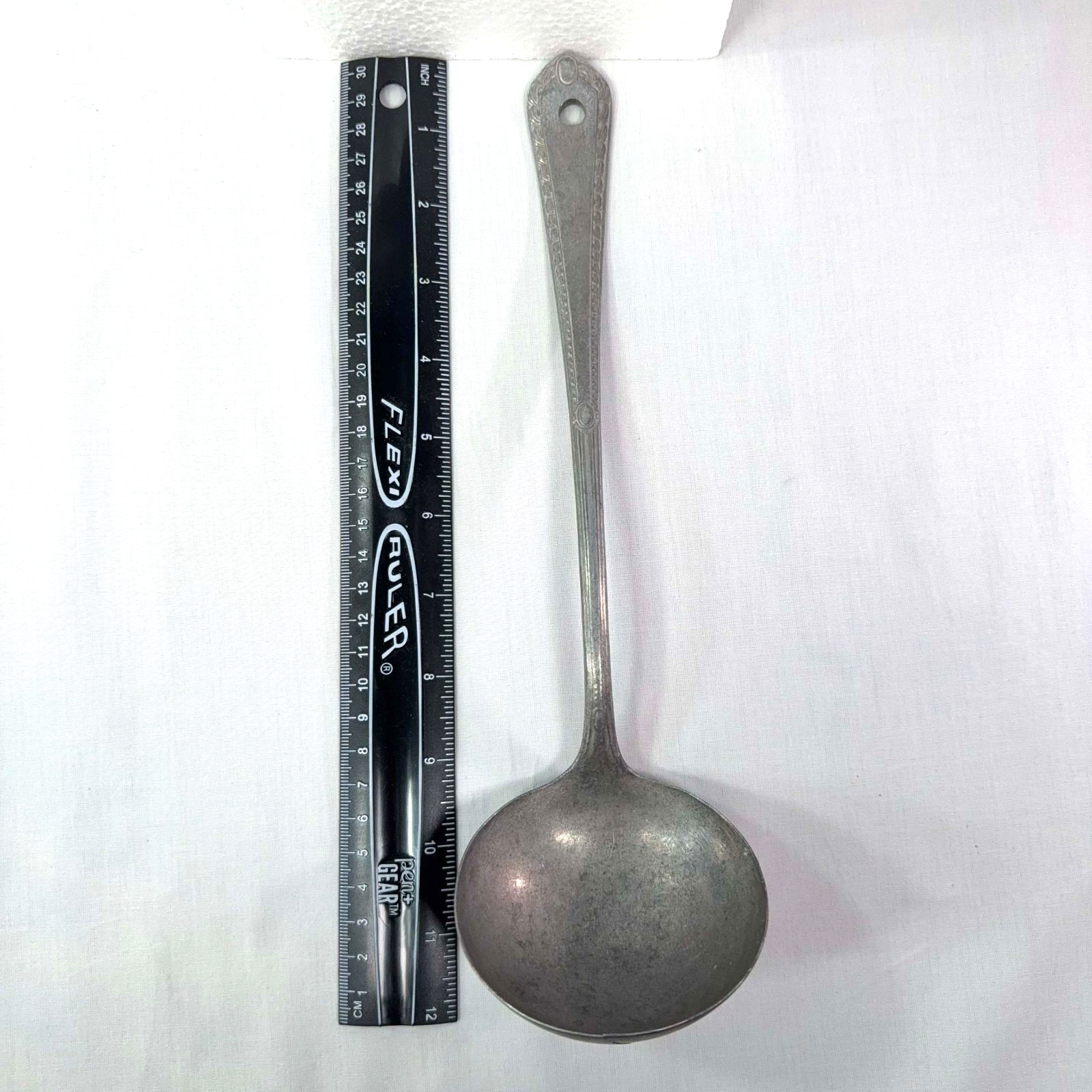 Antique Germany Aluminum Soup Ladle 12\