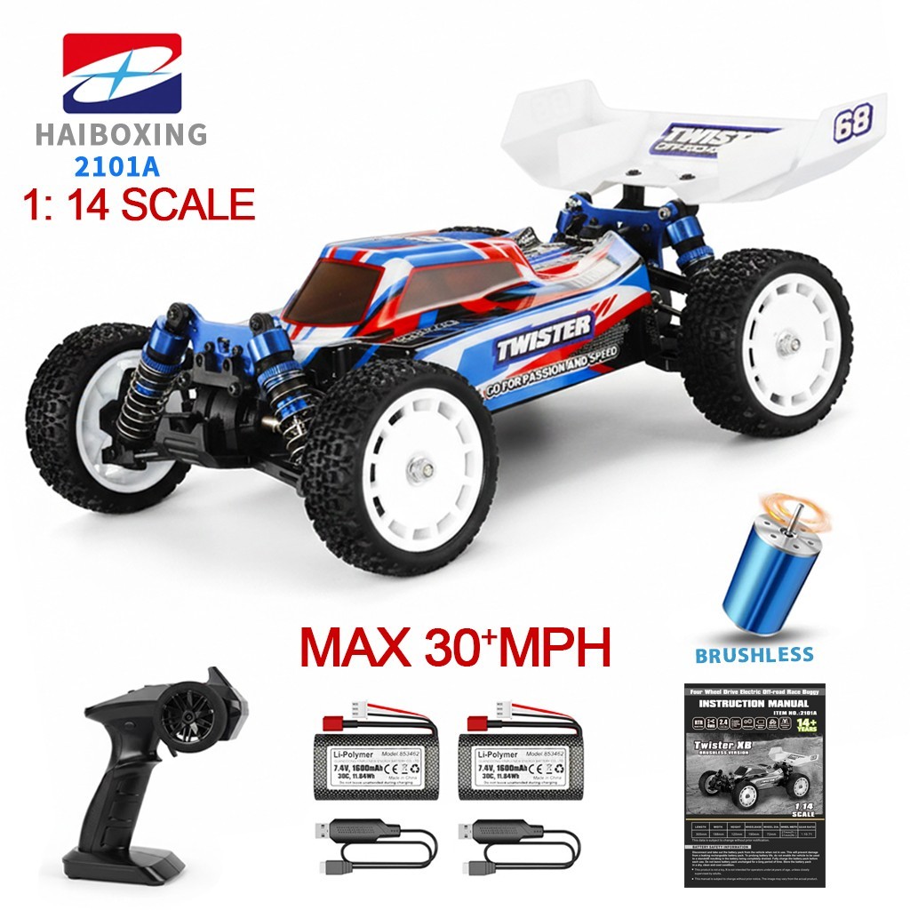 HAIBOXING 2101A 1:14 Brushless Fast RC Car, Max 30MPH All-Terrain Racing Buggy