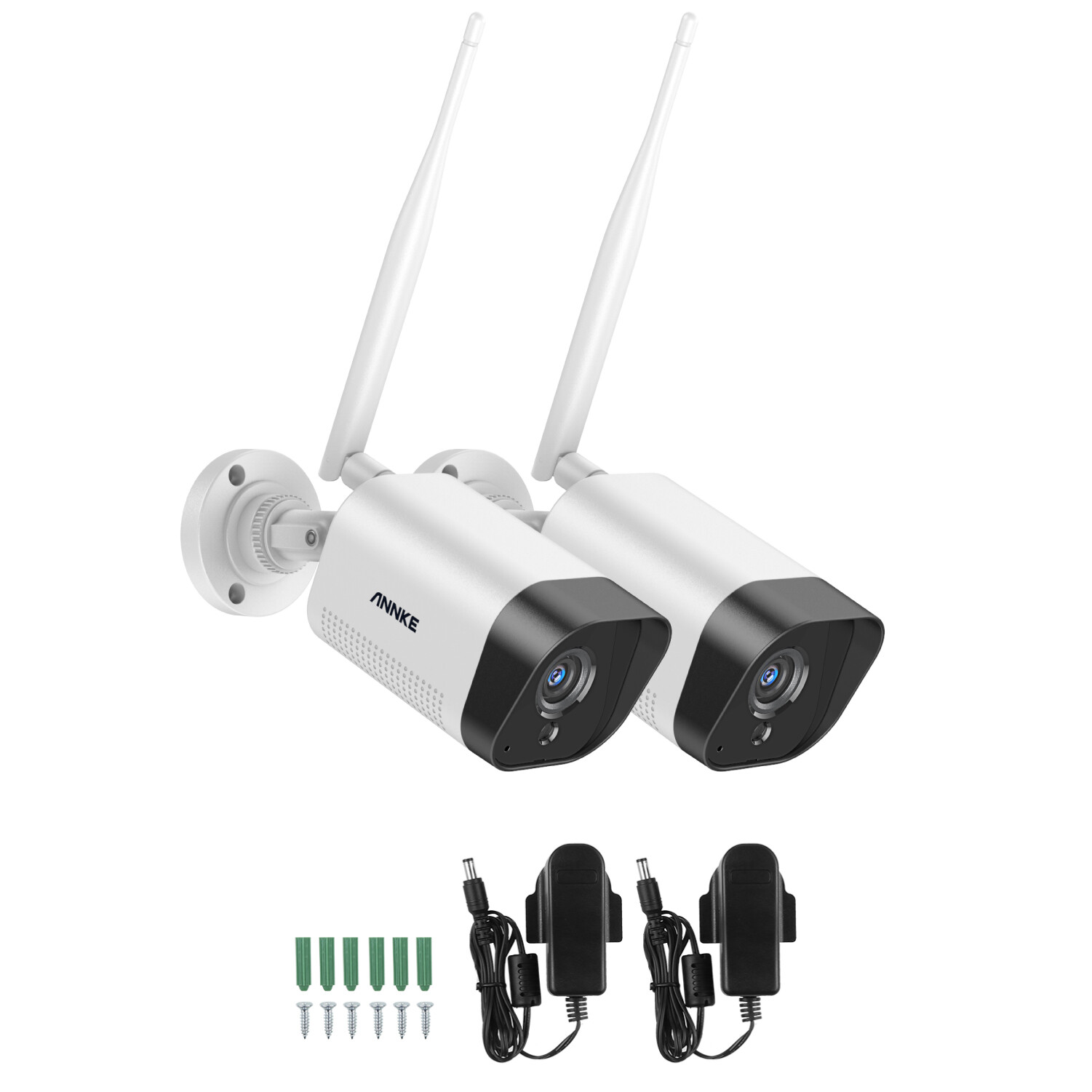 ANNKE 2pcs 3MP Wireless Outdoor Security IP Camera WIFI Two Way Audio Recording ANNKE 2pcs 3MP Wireless Outdoor Security IP Camera WIFI Two Way Audio Recording
