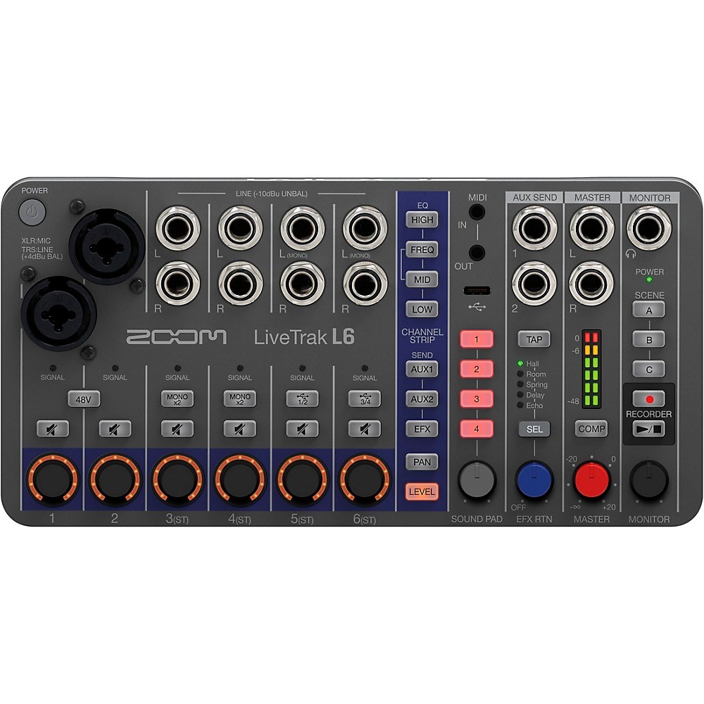 Zoom LiveTrak L6 10Channel Mixer & Recorder
