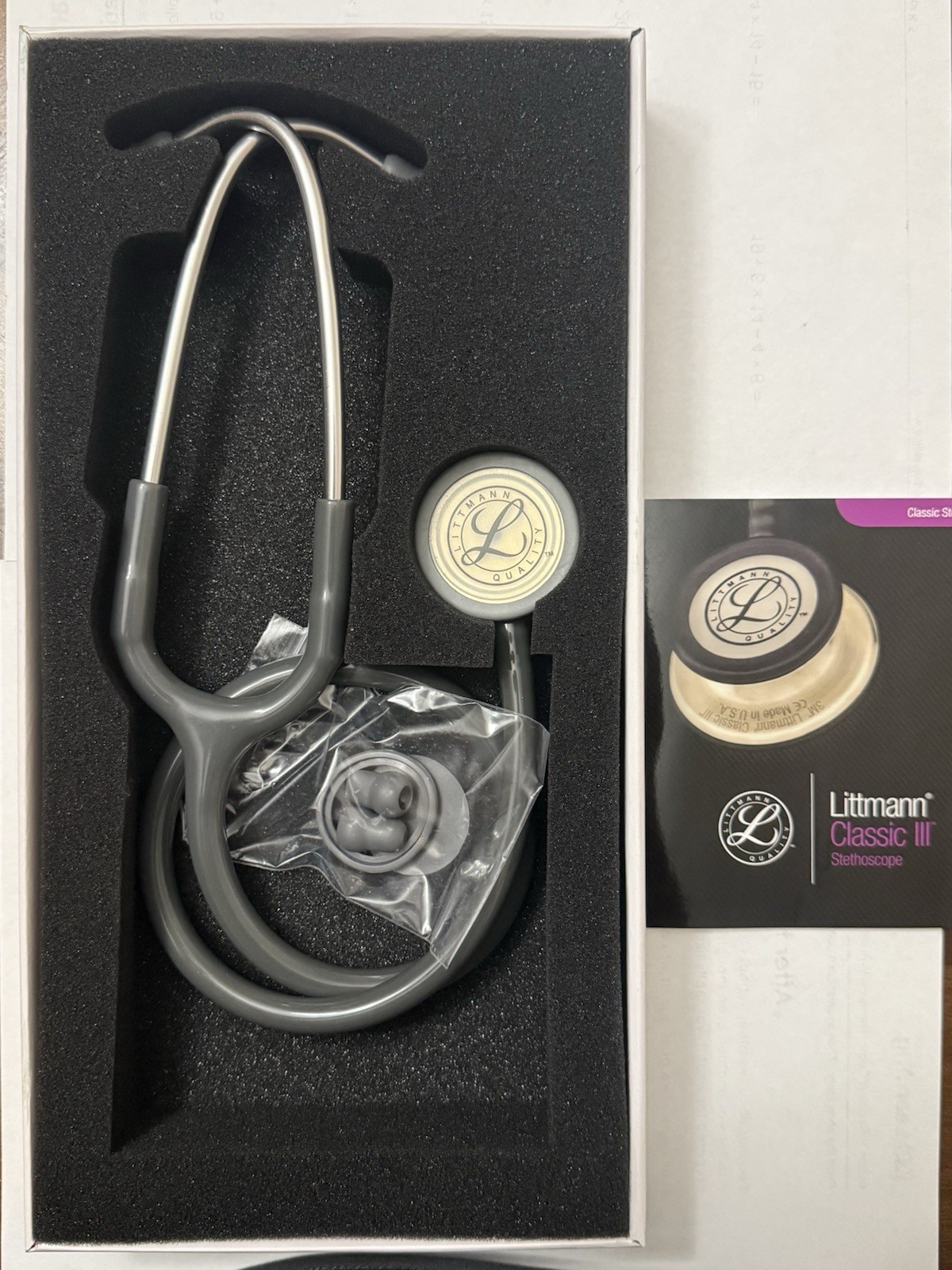 3M™ Littmann® Classic III Stethoscope Black - Black Edition 27 inch, 6163 3M™ Littmann® Classic III Stethoscope Black - Black Edition 27 inch, 6163