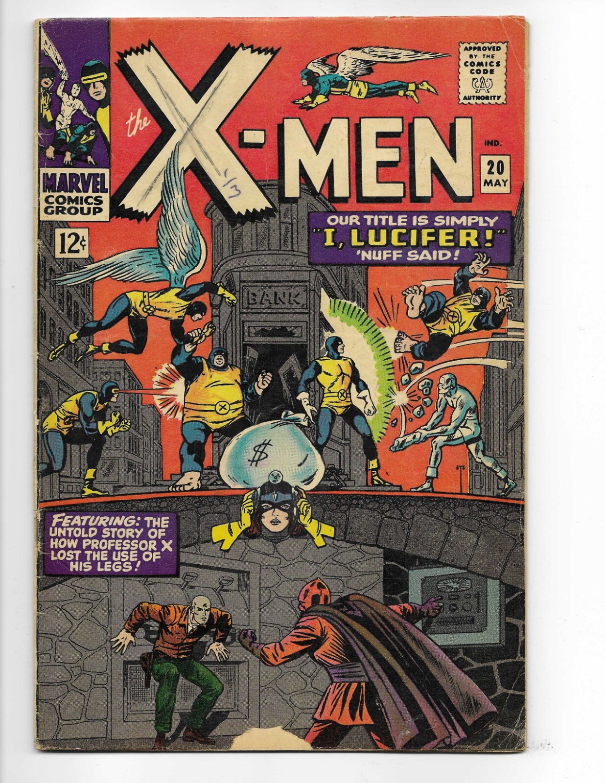 X-Men 20 1966 Marvel Comics G/VG 3.0 Lucifer Blob Unus Cyclops Marvel Girl