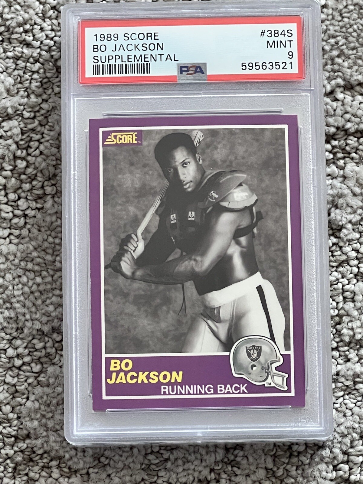 PSA 9 MINT 1989 SCORE SUPPLEMENTAL FOOTBALL CARD BO JACKSON ROOKIE RAIDERS