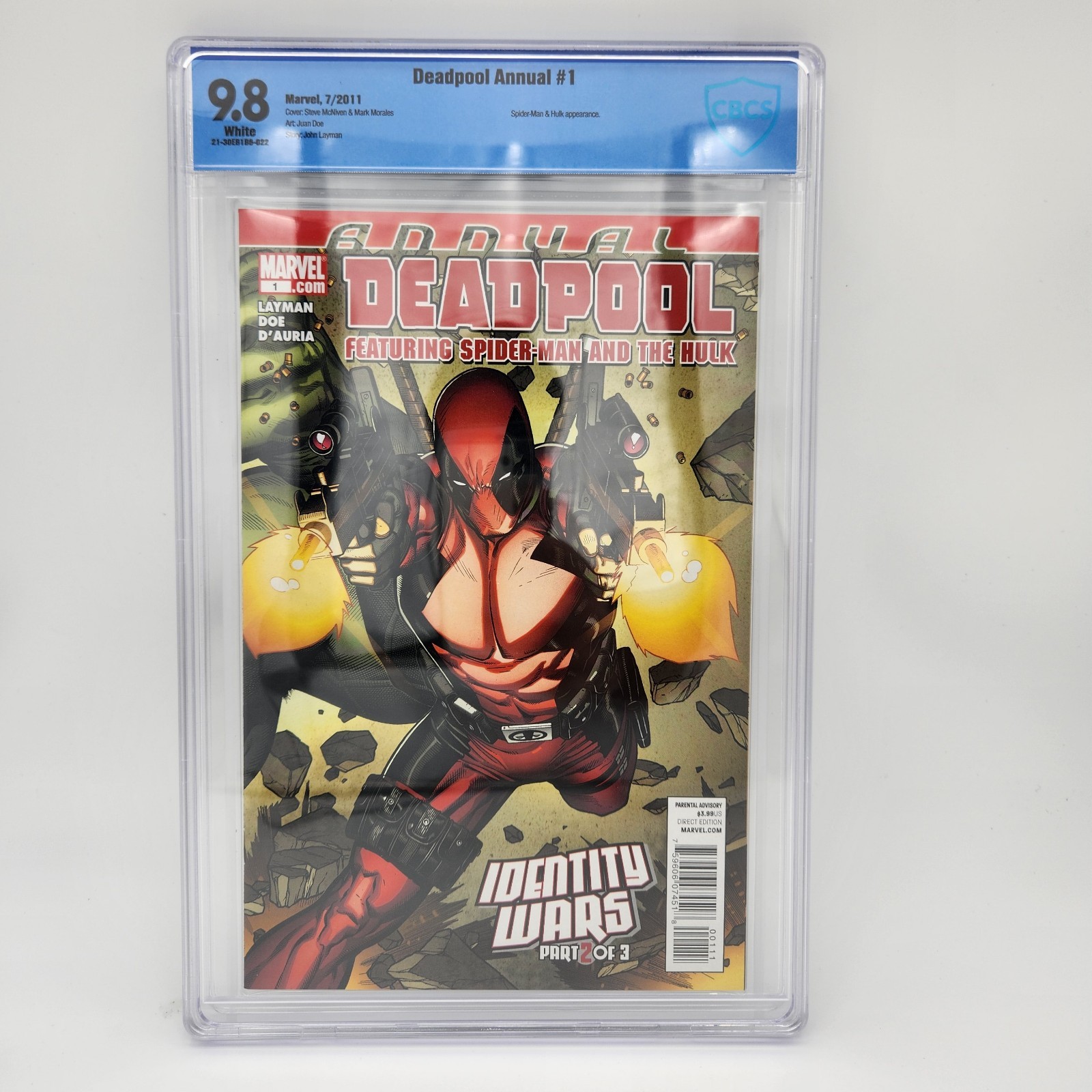 Deadpool Annual #1 CBCS 9.8 White Pages Marvel 2011 Cert 21-30EB1B6-022 Deadpool Annual #1 CBCS 9.8 White Pages Marvel 2011 Cert 21-30EB1B6-022