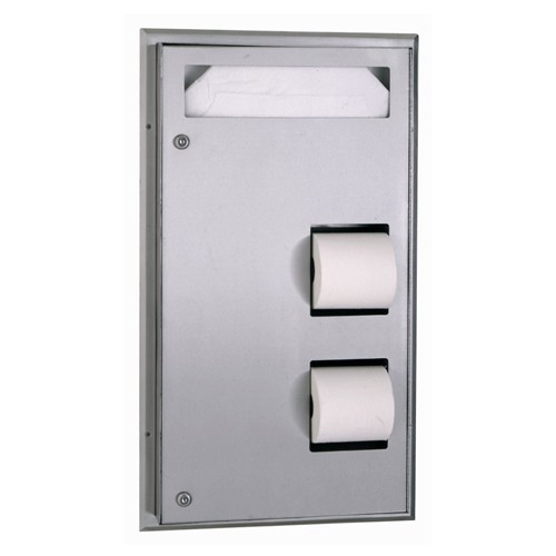 Bobrick 347 Classic Series™ CenterMount Seat Cover & Tissue Dispenser