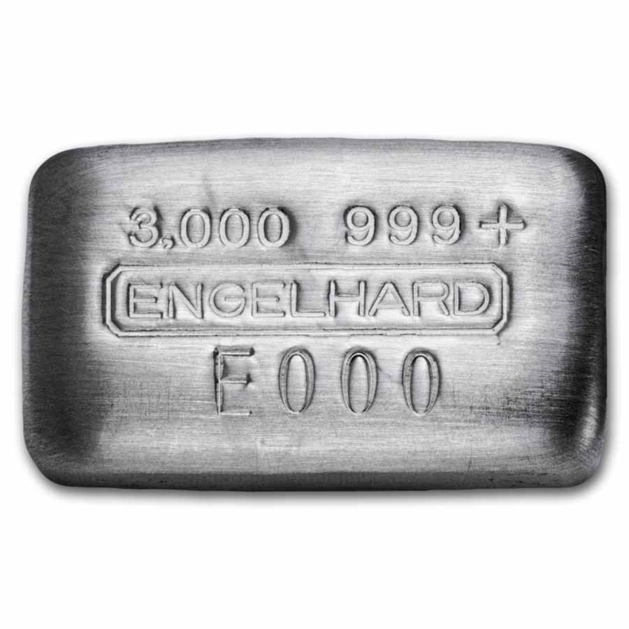 Engelhard 2025 3 oz Silver Cast Bar with COA & Box