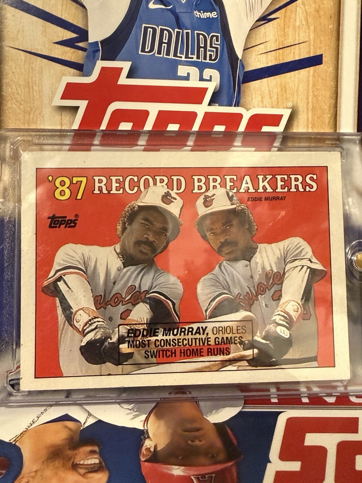 1988 Topps Eddie Murray ’87 Record Breakers ERROR Double Image Misprint Orioles 1988 Topps Eddie Murray ’87 Record Breakers ERROR Double Image Misprint Orioles