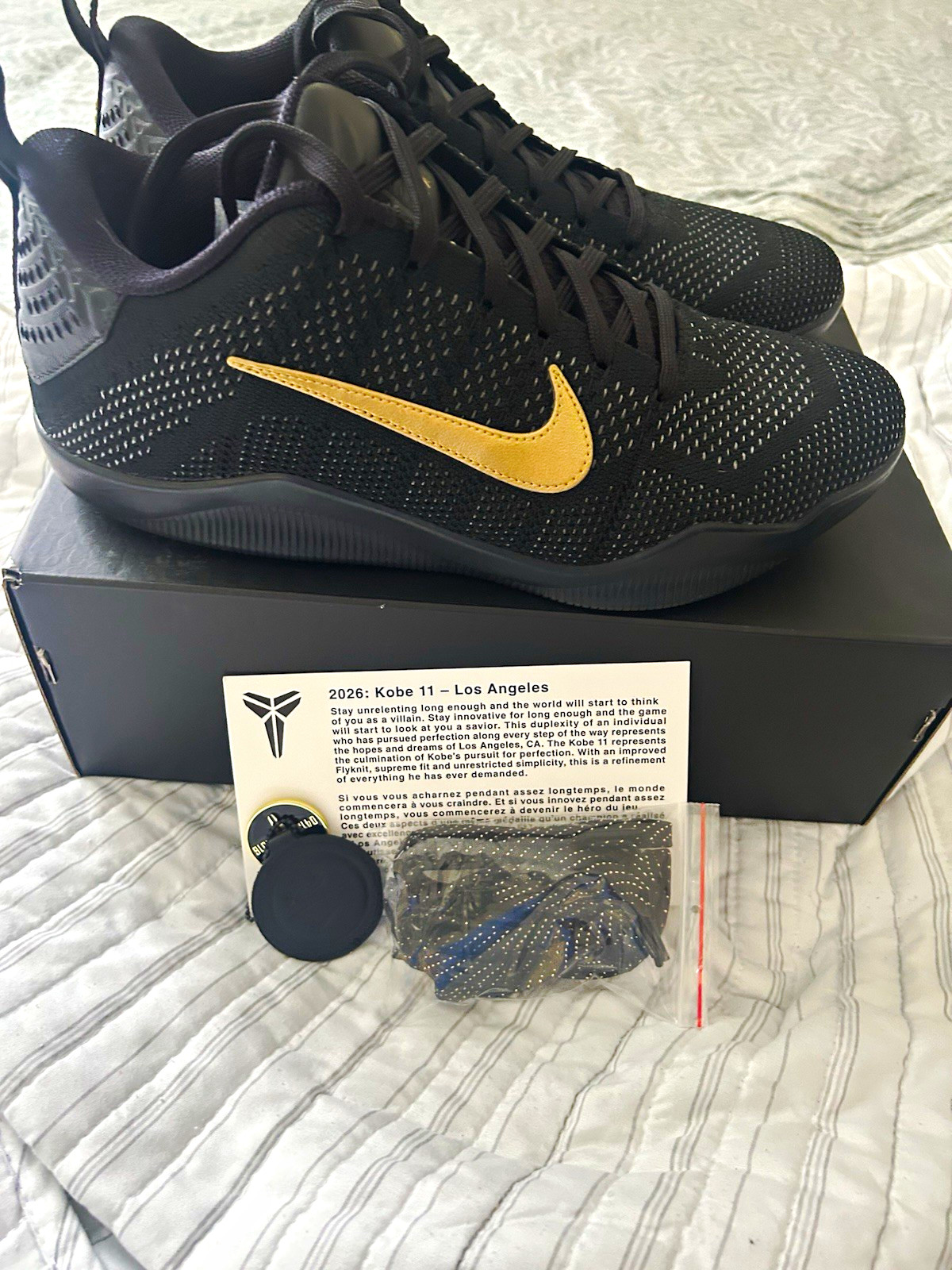 Nike Kobe 11 Elite Protro Men’s Low Top Basketball Sneakers Lace Up Black/Gold Nike Kobe 11 Elite Protro Men’s Low Top Basketball Sneakers Lace Up Black/Gold