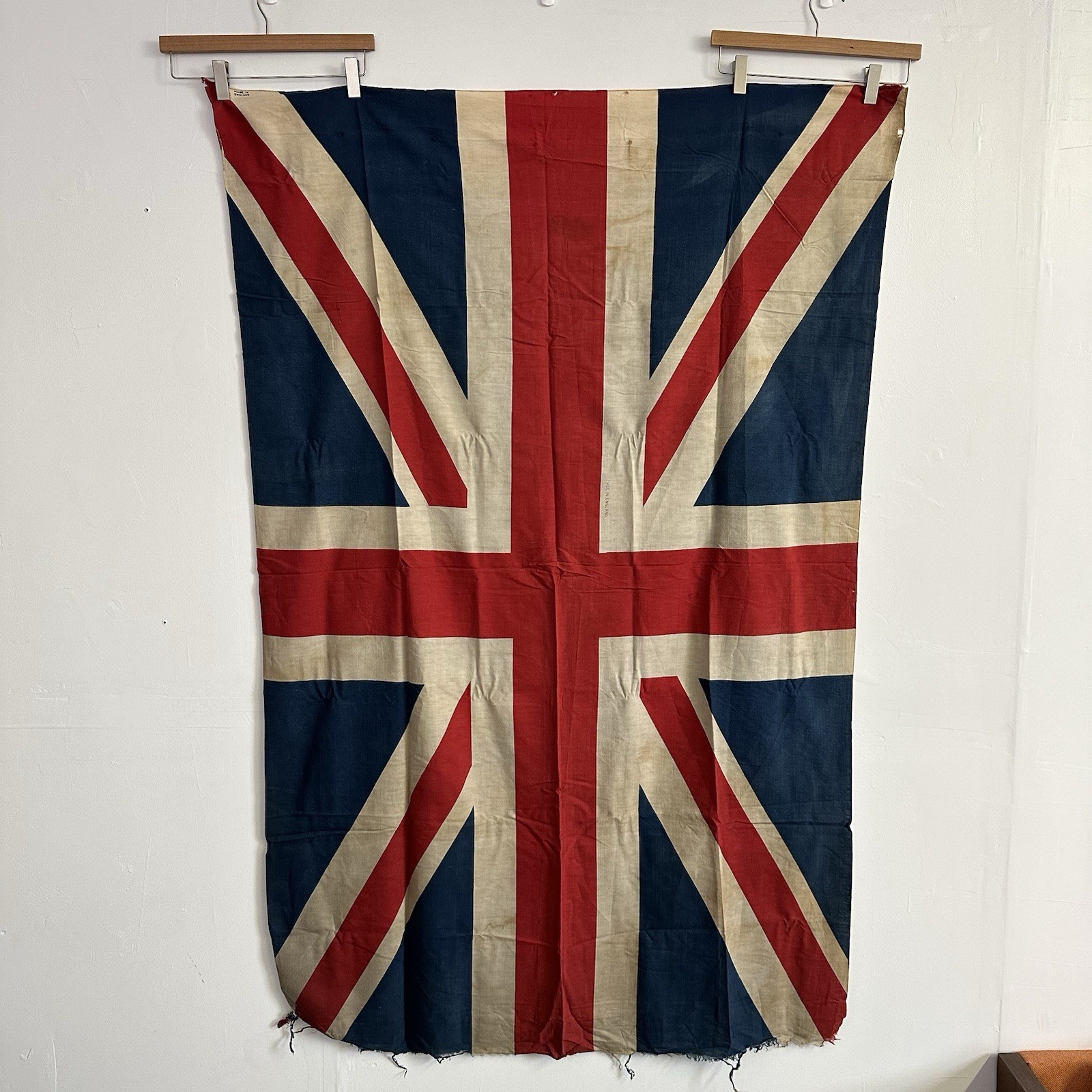 Vintage Union Jack Flag 40s 50s WWII Era British UK Made In England 44x67 Large Vintage Union Jack Flag 40s 50s WWII Era British UK Made In England 44x67 Large