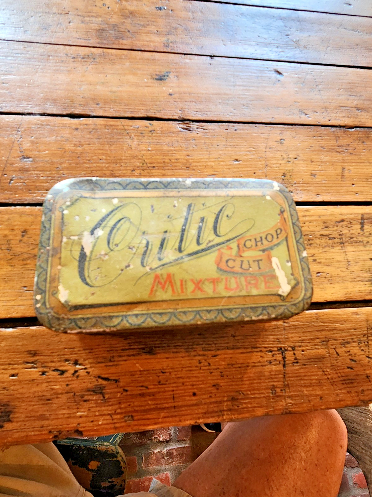 Antique 1910s CRITIC Chop Cut Tobacco Tin Daniel Scotten & Co Detroit MI Rare MT Antique 1910s CRITIC Chop Cut Tobacco Tin Daniel Scotten & Co Detroit MI Rare MT