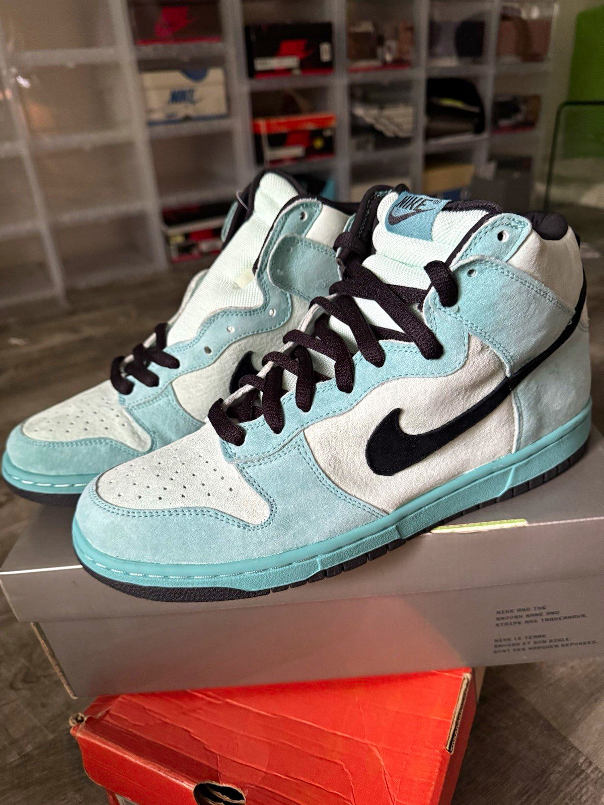 2004 Sea Crystals Nike Dunk Low Pro SB Skate Shoes Blue/White/Black US 11.5