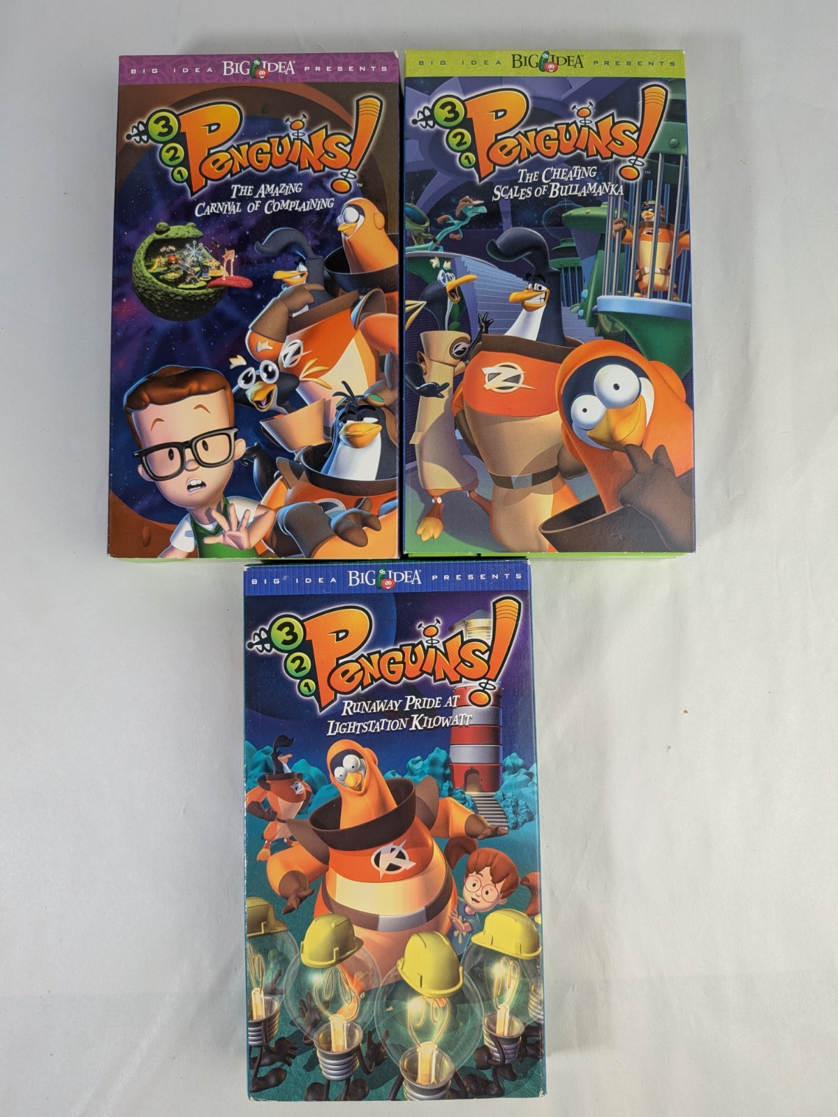 Vintage 3 2 1 Penguins VHS Tape Big Idea Children\'s Christian Movies Lot Vol 2-4 Vintage 3 2 1 Penguins VHS Tape Big Idea Children\'s Christian Movies Lot Vol 2-4