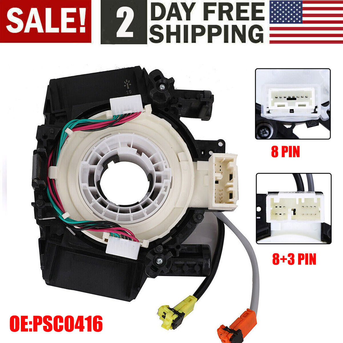 For 2007-2012 NISSAN SENTRA 2.0L Clock Spring Spiral Cruise PSC0416 & Functions