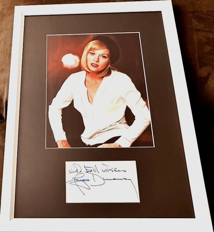 Faye Dunaway signed cut custom framed 8x10 photo with Best Wishes JSA Chinatown Faye Dunaway signed cut custom framed 8x10 photo with Best Wishes JSA Chinatown