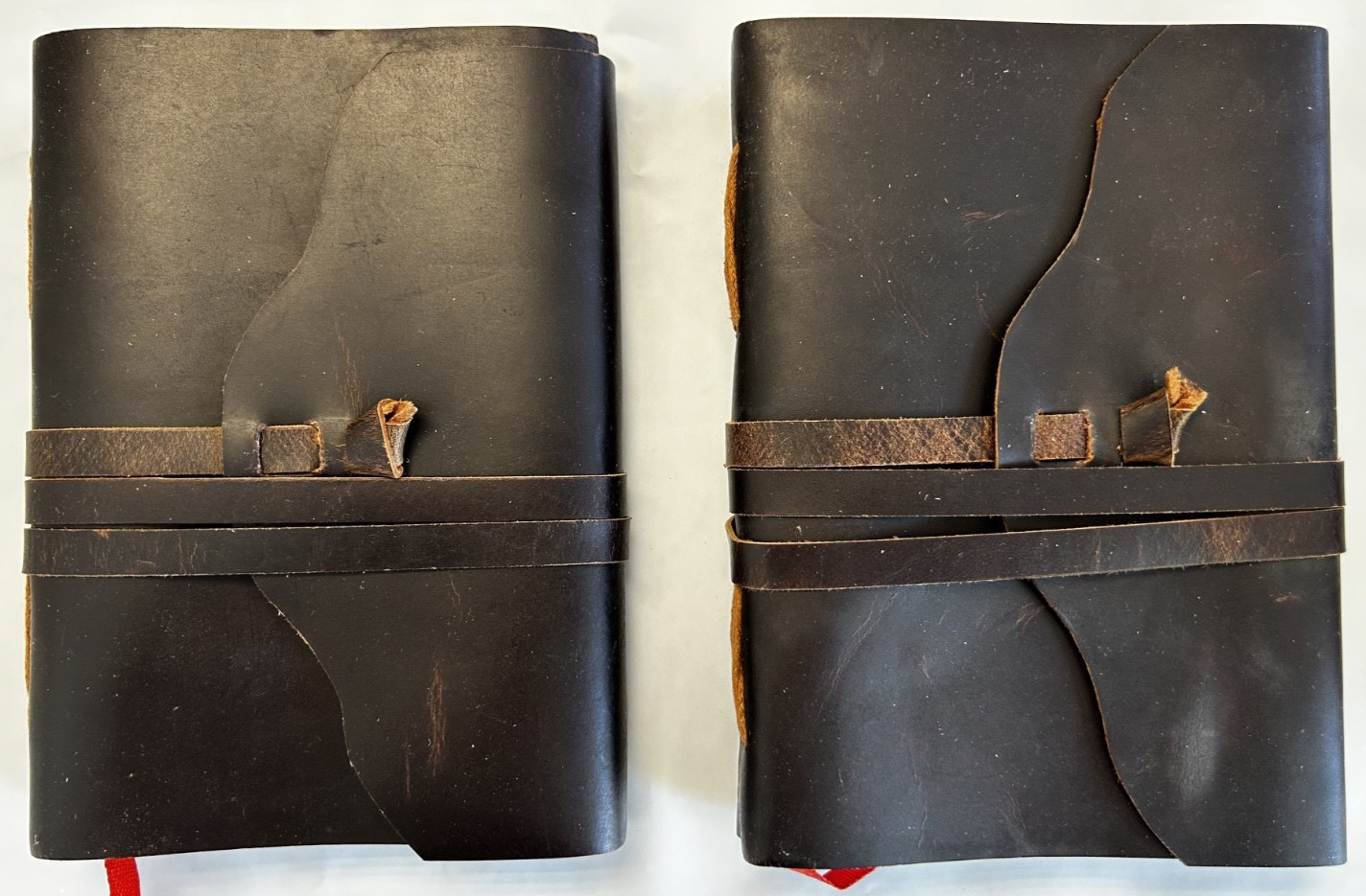 2-Pack Dark Tan Vintage Handmade Genuine Leather Notebook Journal  110 Pages NEW