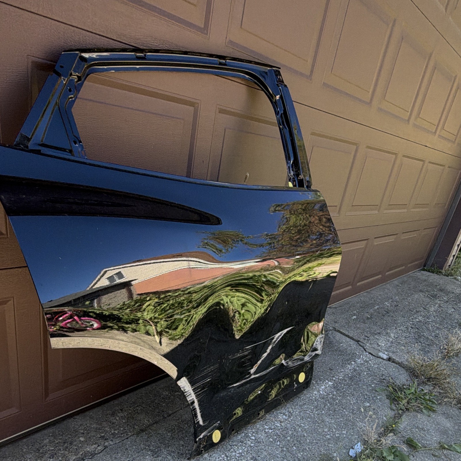 2021-2025 Mustang Mach e Passenger Rear Door Shell Black. Used. Scuffed. 2021-2025 Mustang Mach e Passenger Rear Door Shell Black. Used. Scuffed.