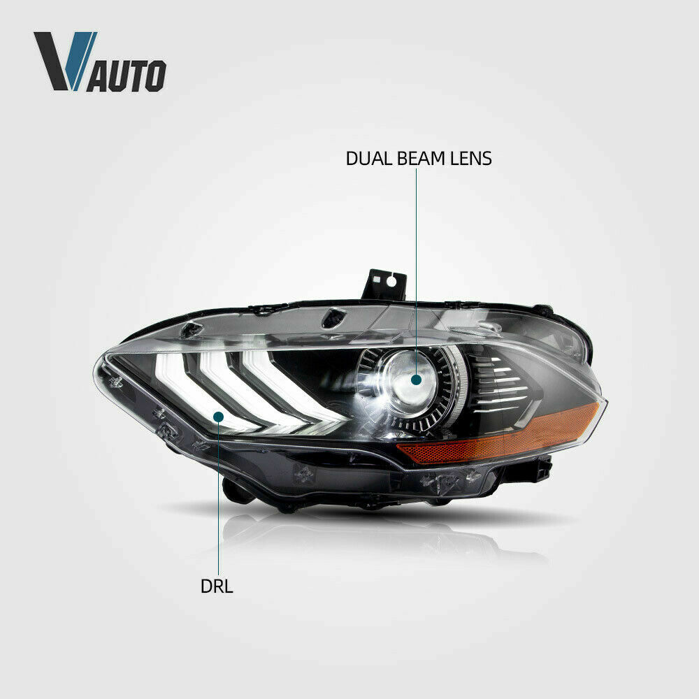 VLAND LED Headlights For 2018-2023 Ford Mustang Left Driver Side Modified Lamp