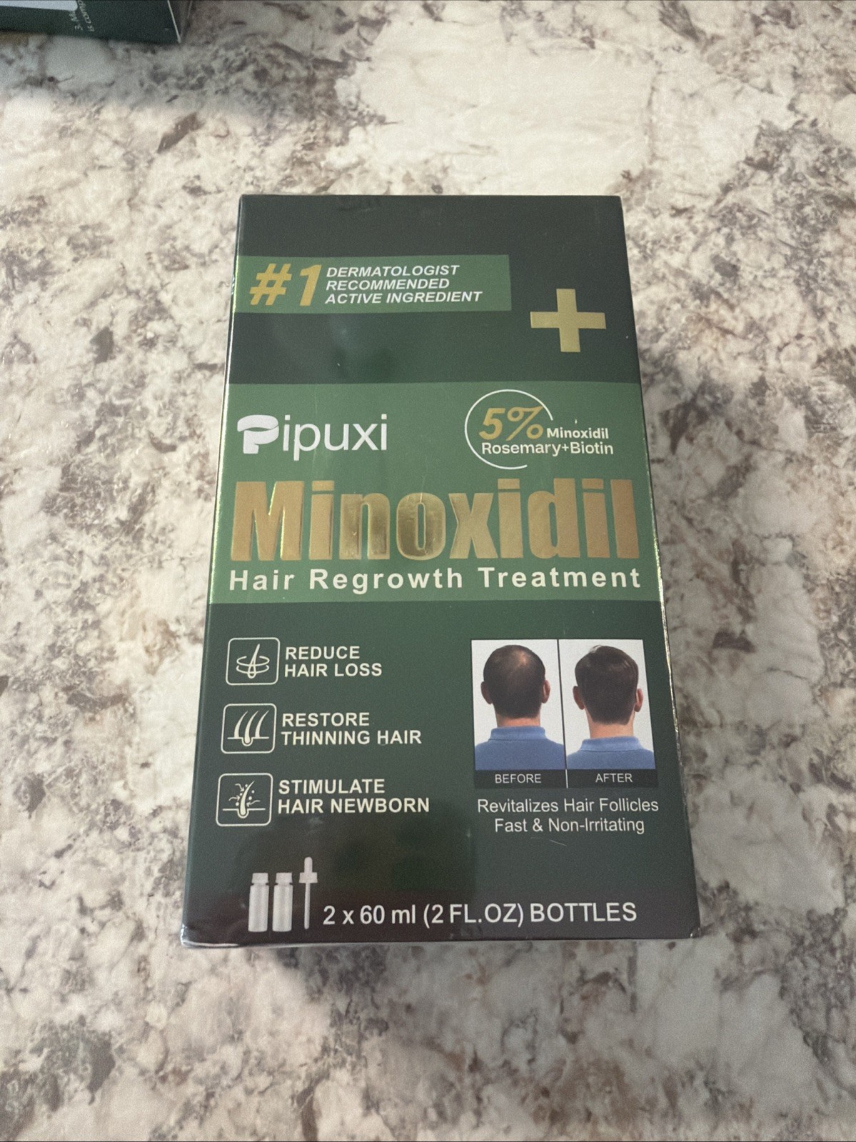 Pipuxi Minoxidil 5% Hair Regrowth Treatment Rosemary Biotin 2 x 60ml Pipuxi Minoxidil 5% Hair Regrowth Treatment Rosemary Biotin 2 x 60ml
