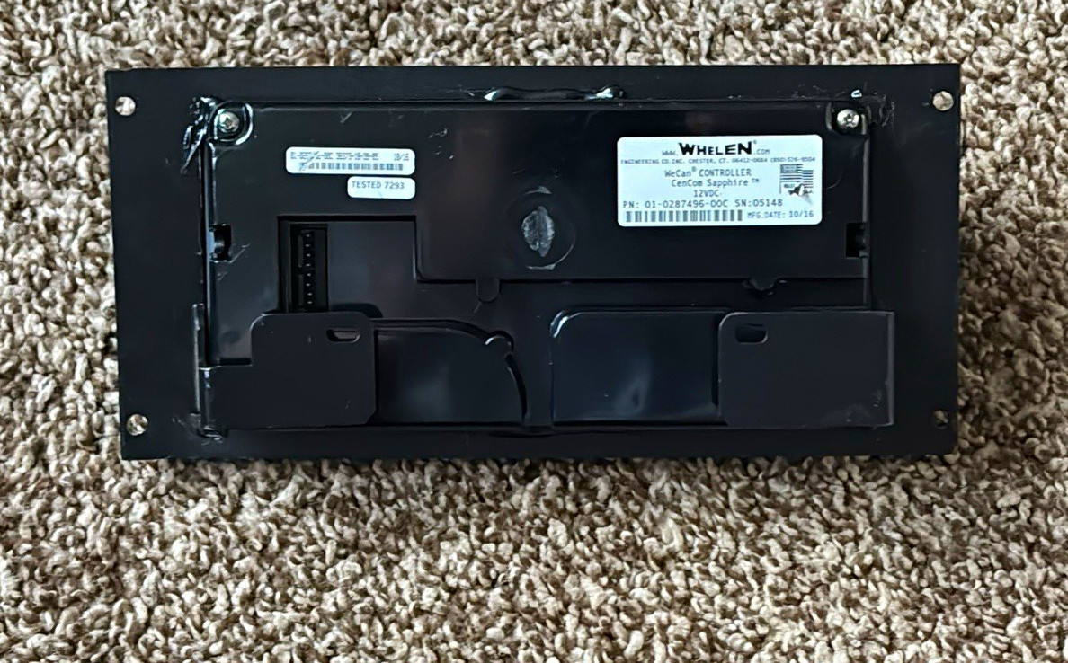 Whelen 295HFSA6 Control Panel Module Black/Blue w/ Radio Interface Whelen 295HFSA6 Control Panel Module Black/Blue w/ Radio Interface