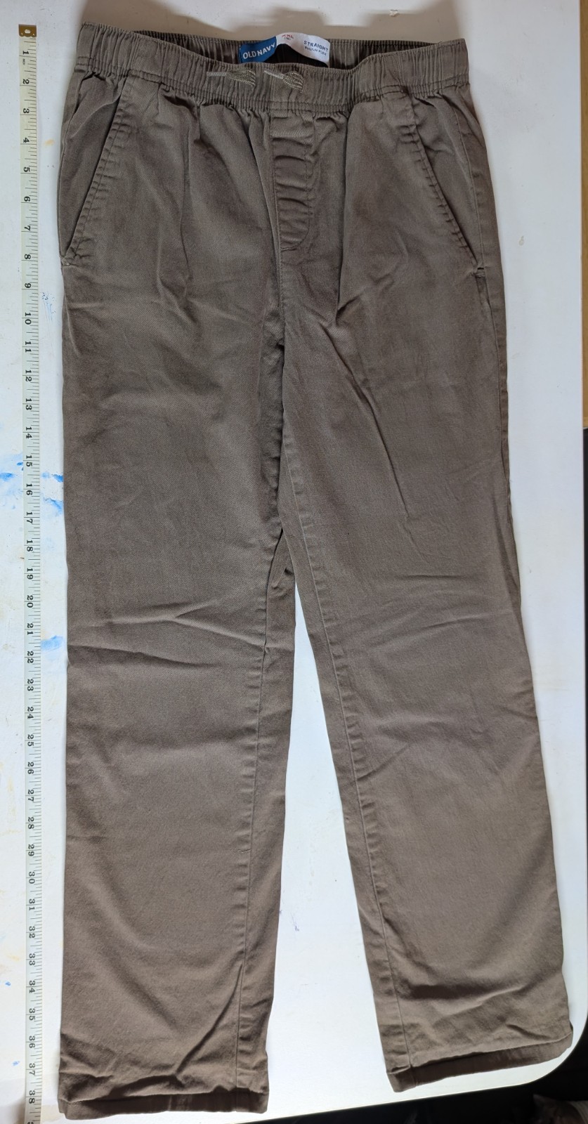 Old Navy XXL 18 Straight Pants Light Brown / Tan Built-In Flex Drawstring Old Navy XXL 18 Straight Pants Light Brown / Tan Built-In Flex Drawstring