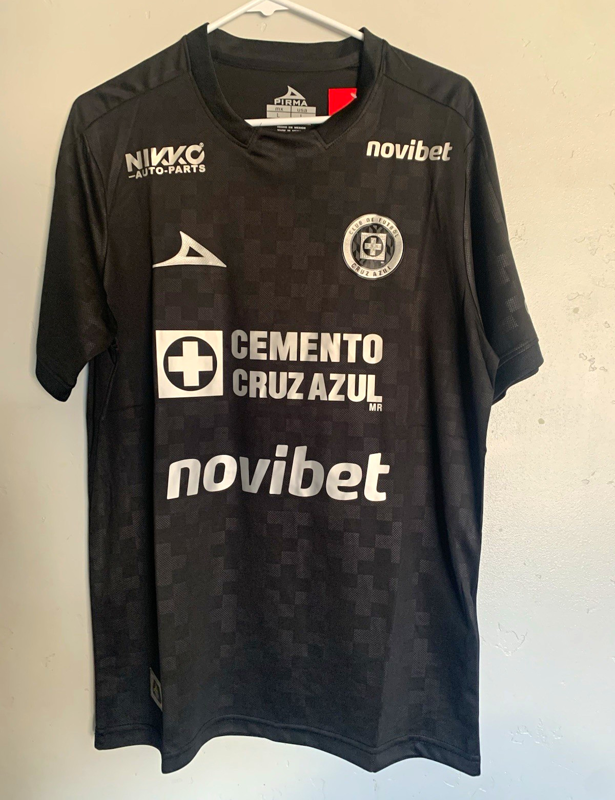 Pirma Authentic Cruz Azul Men's Short Sleeve Soccer Jersey  Regular Black