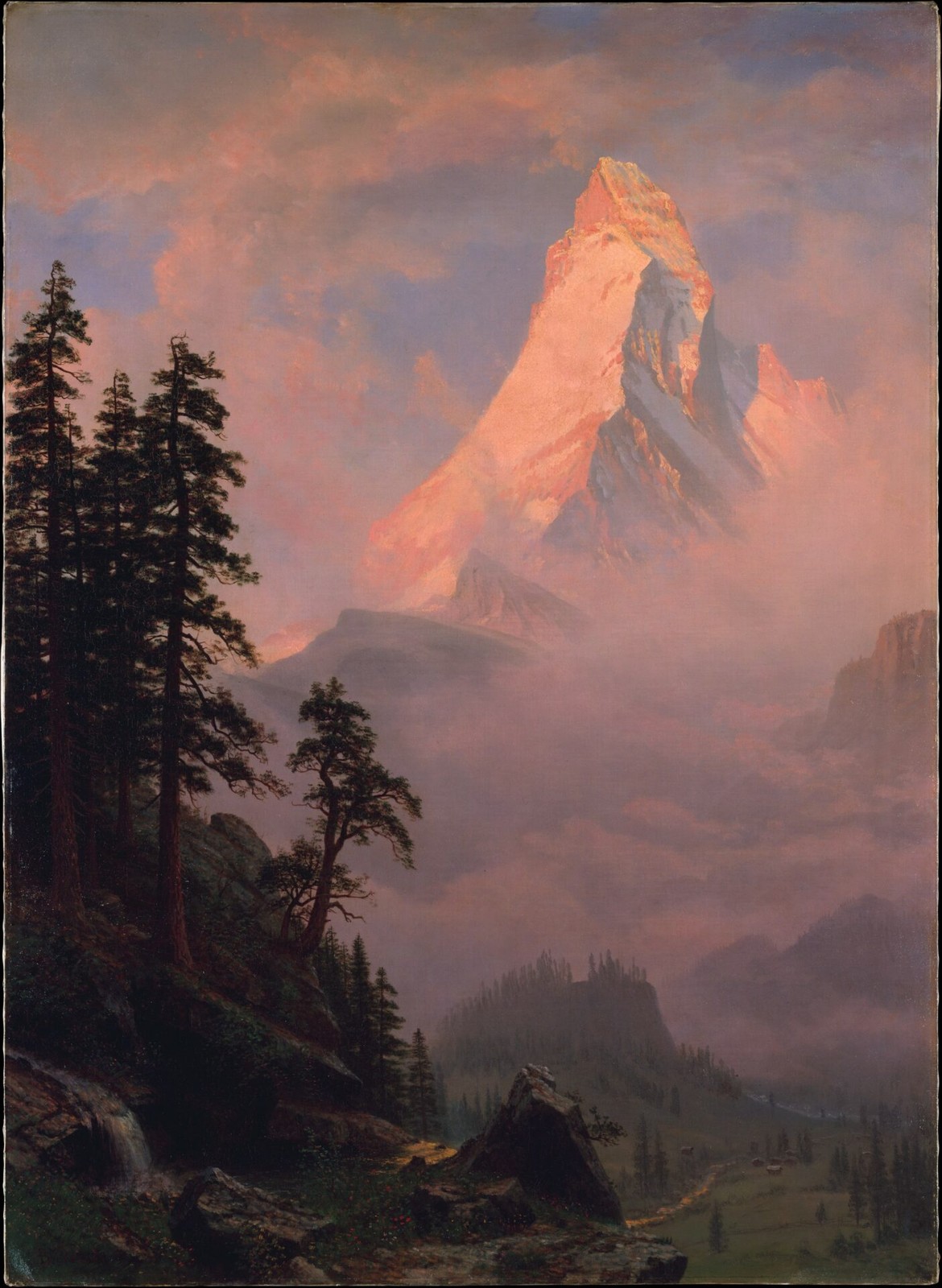 Bierstadt, Albert - Sunrise on the Matterhorn Bierstadt, Albert - Sunrise on the Matterhorn
