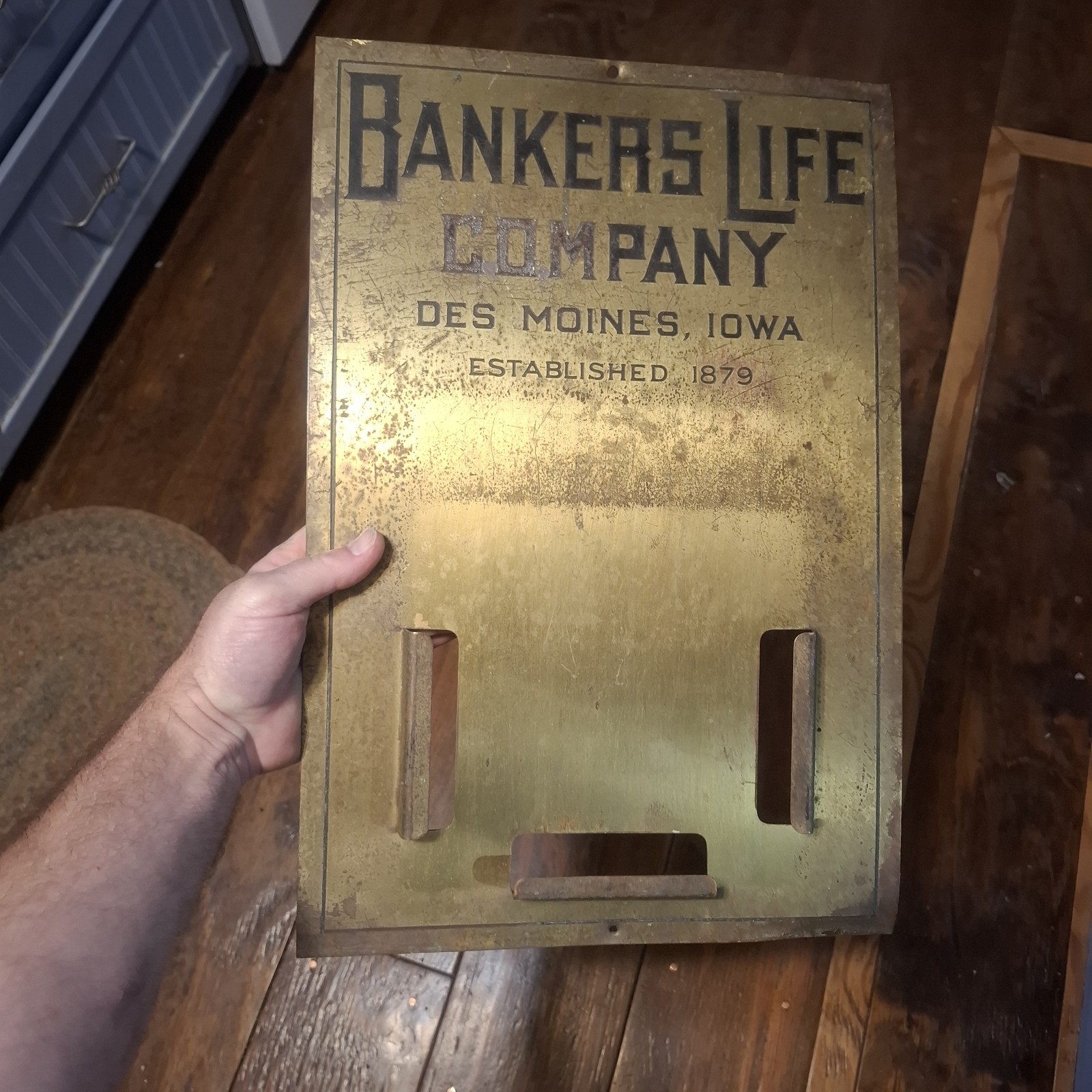 Vintage 1940s Copper Brass Bankers Life Co Des Moines Calendar Large