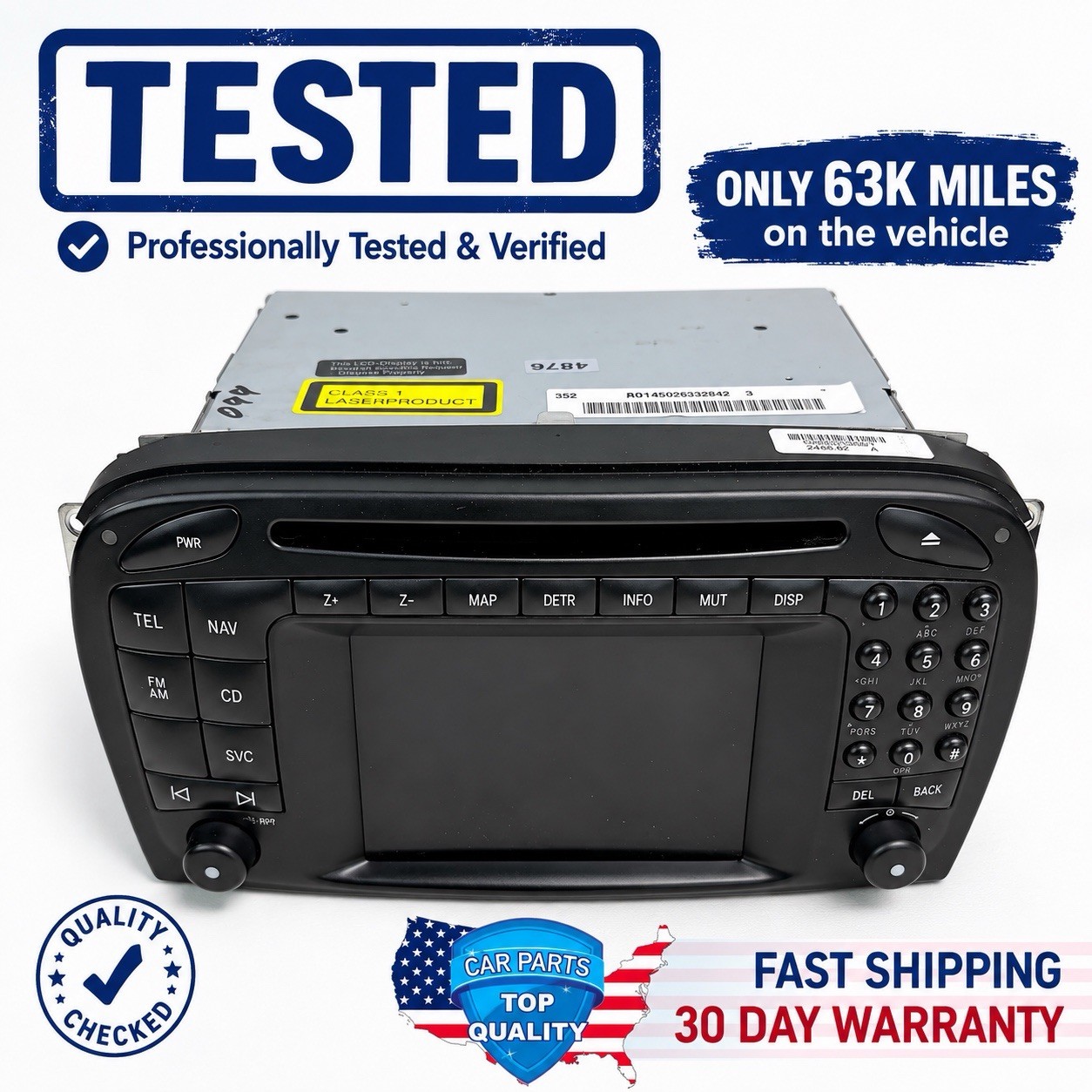 02-06 MERCEDES-BENZ SL500 SL55 AMG HEAD UNIT RADIO COMMAND NAVIGATION OEM 02-06 MERCEDES-BENZ SL500 SL55 AMG HEAD UNIT RADIO COMMAND NAVIGATION OEM