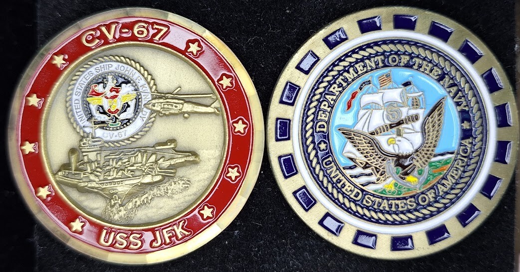 CV-67 USS JOHN F KENNEDY - JFK - Navy Challenge Coin