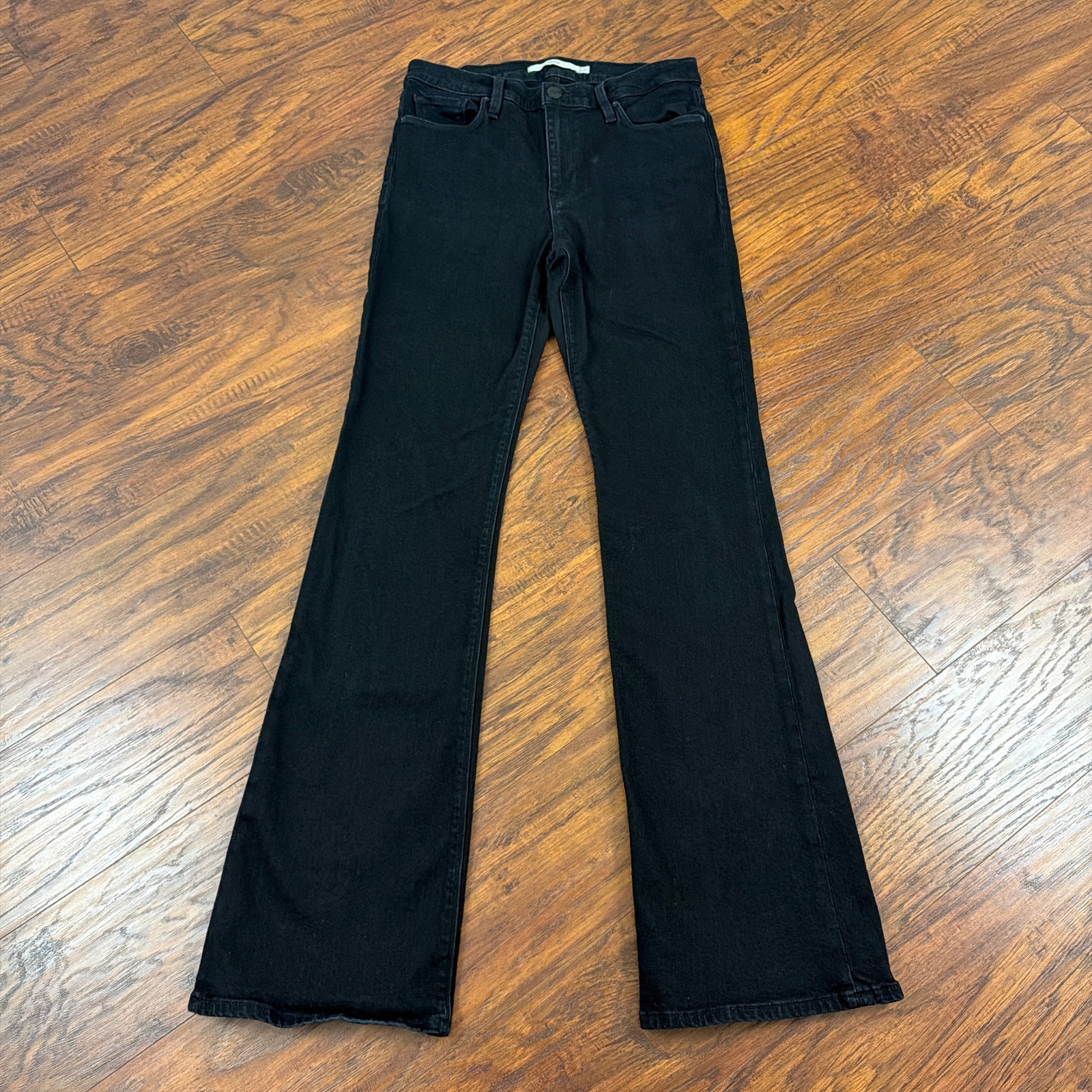 Hudson Jeans Womens 29 Black Boot Cut High Rise Stretch Denim Barbara 28x34
