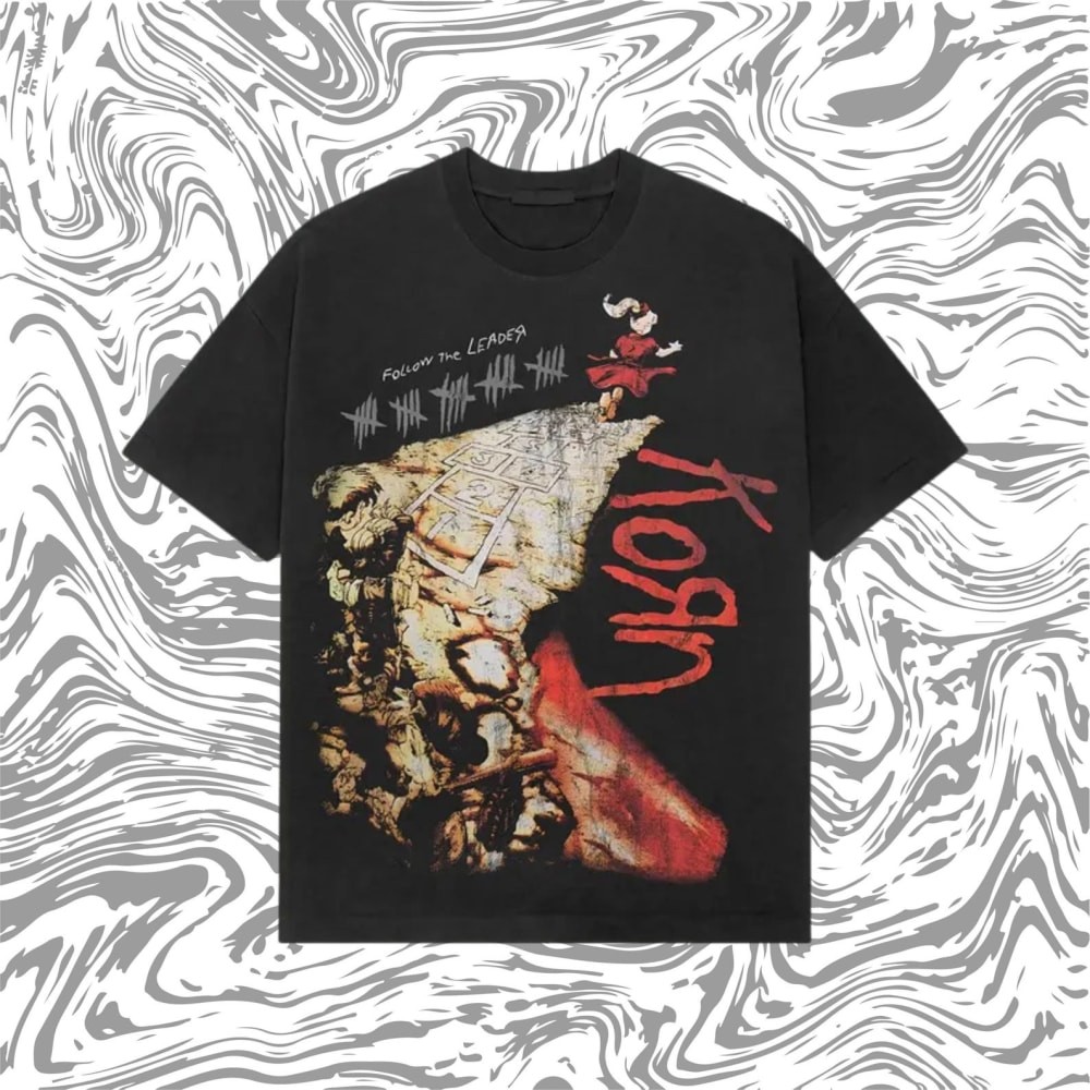 Mens & Womens Heavyweight T-Shirt Gildan Cotton Korn Follow