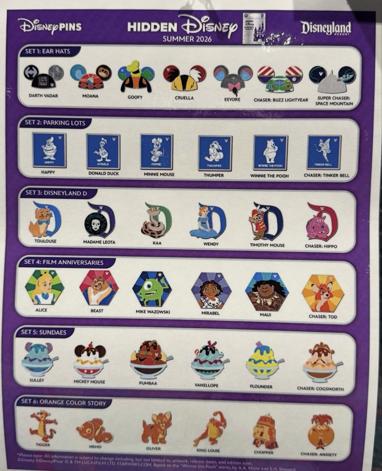 DLR Hidden Disney 2026 Wave B Mystery Pin Bag *PRE ORDER* DLR Hidden Disney 2026 Wave B Mystery Pin Bag *PRE ORDER*