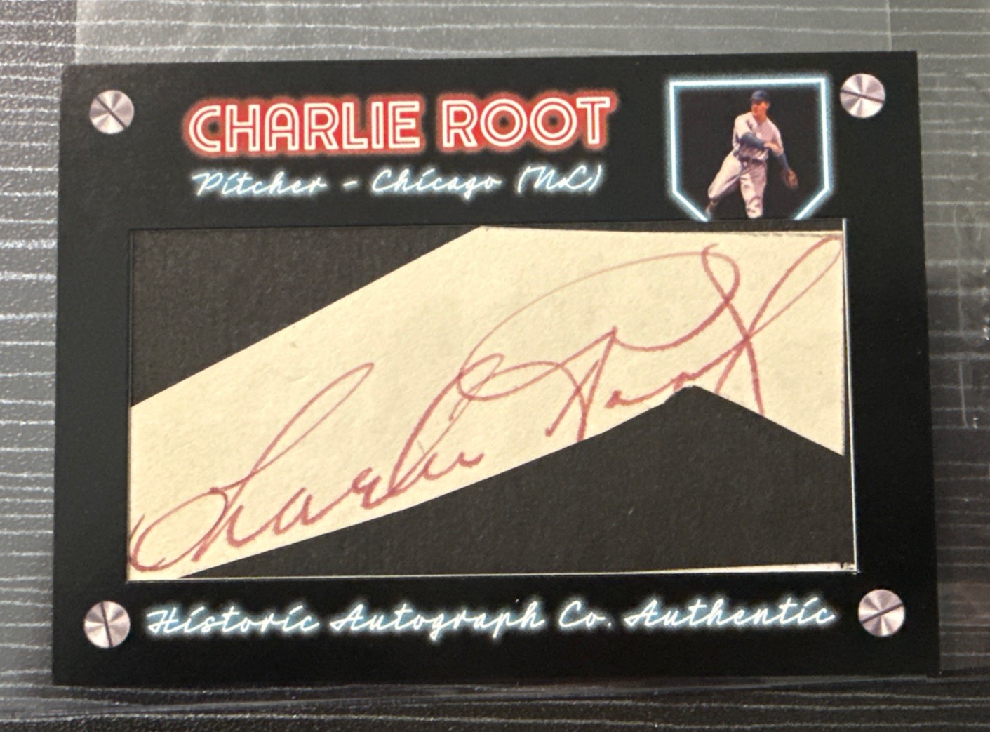 Charlie Root Cut Signature Auto 3/5 Historic Autographs All-Time 1930s Cubs
