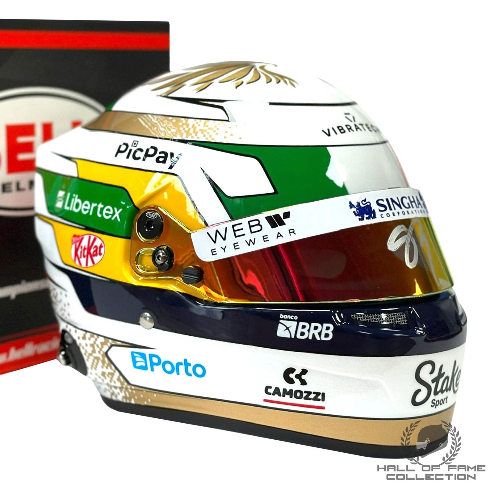2025 Gabriel Bortoleto Signed Italian GP Sauber 1:2 Scale F1 Helmet