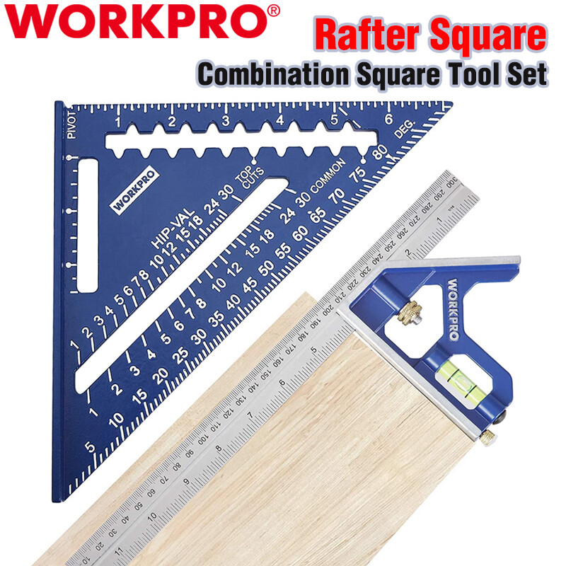 WORKPRO Rafter Square Combination Square Tool Set Rafter Square Layout Tool NEW