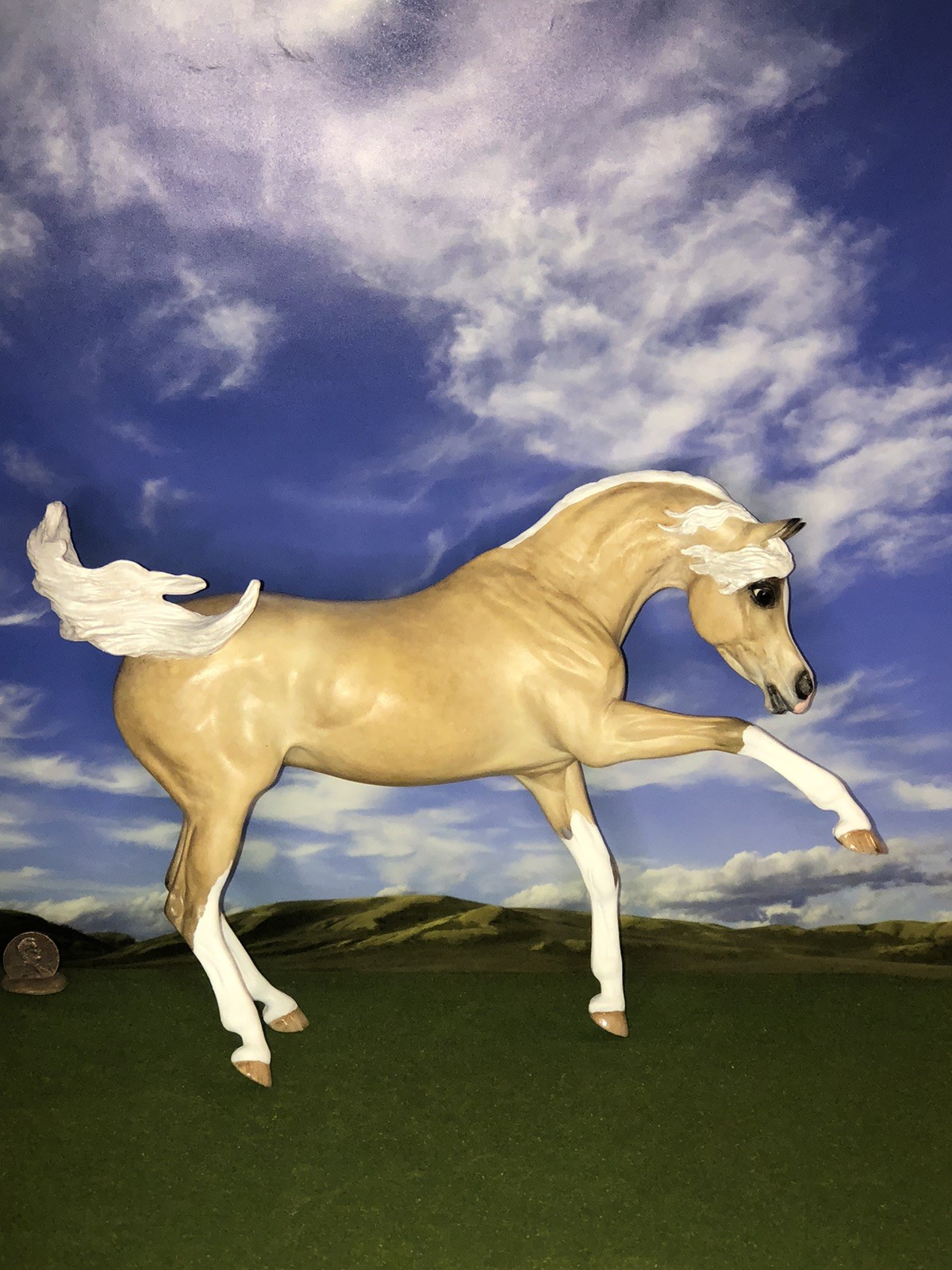 OOAK Breyer cm Custom Horse Ashquar Arabian **Stunning  Dapple Palomino**