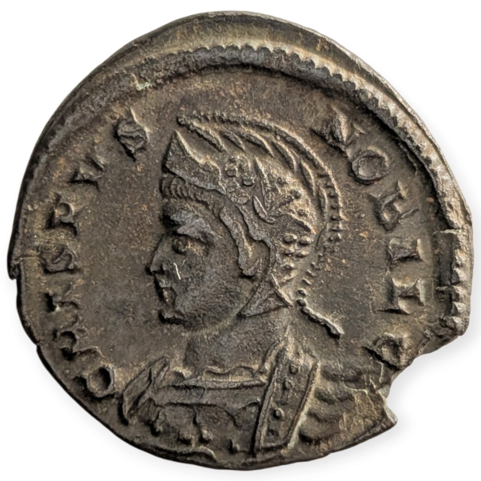 Roman Britain Crispus AE Follis 321-322 AD Londinium Mint Beat Tranquilas 10A Roman Britain Crispus AE Follis 321-322 AD Londinium Mint Beat Tranquilas 10A