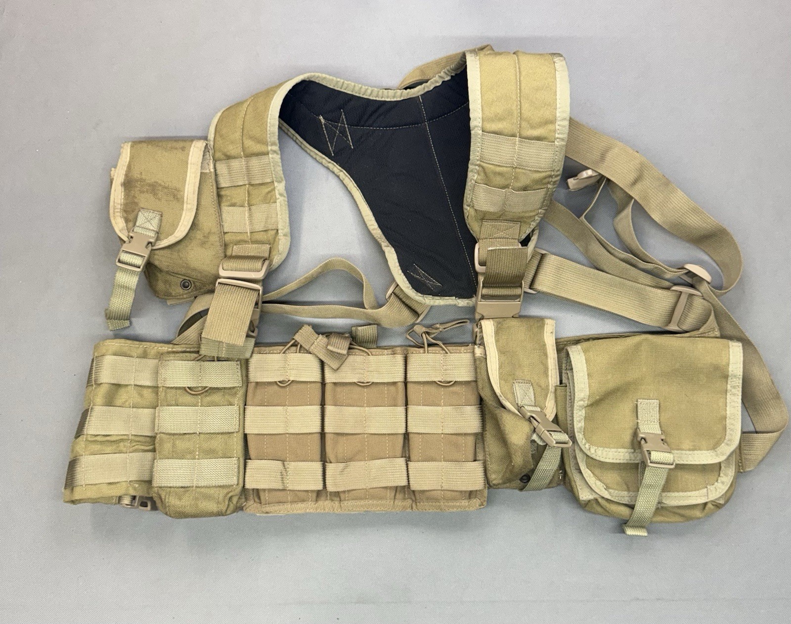 Tactical Tailor MAV Modular Assault Vest Chest Rig Suspenders W/Pouches Tan Tactical Tailor MAV Modular Assault Vest Chest Rig Suspenders W/Pouches Tan