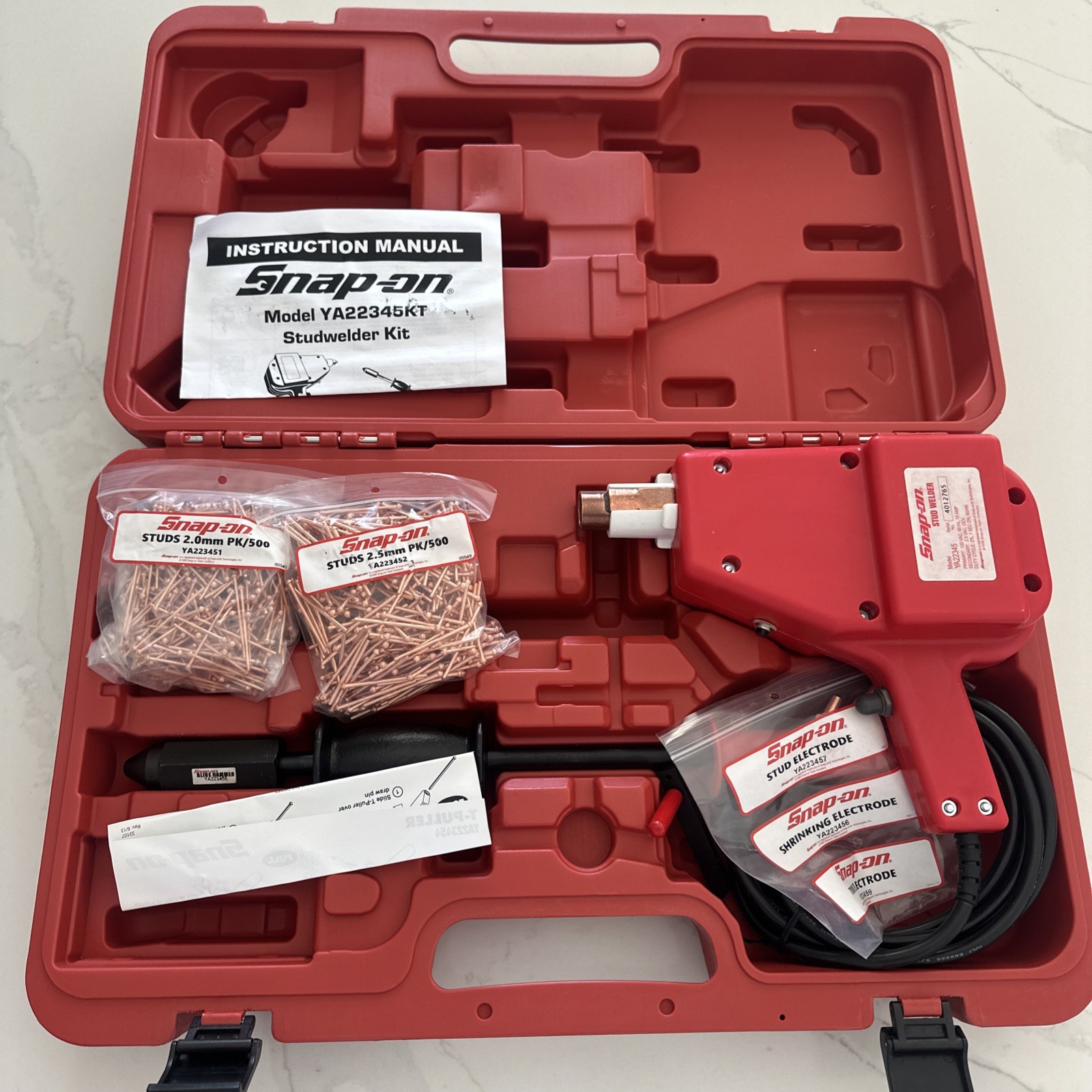 Snap On Tools YA22345KT Dent Puller Kit Stud Welder Automotive Tool Set Rare New Snap On Tools YA22345KT Dent Puller Kit Stud Welder Automotive Tool Set Rare New