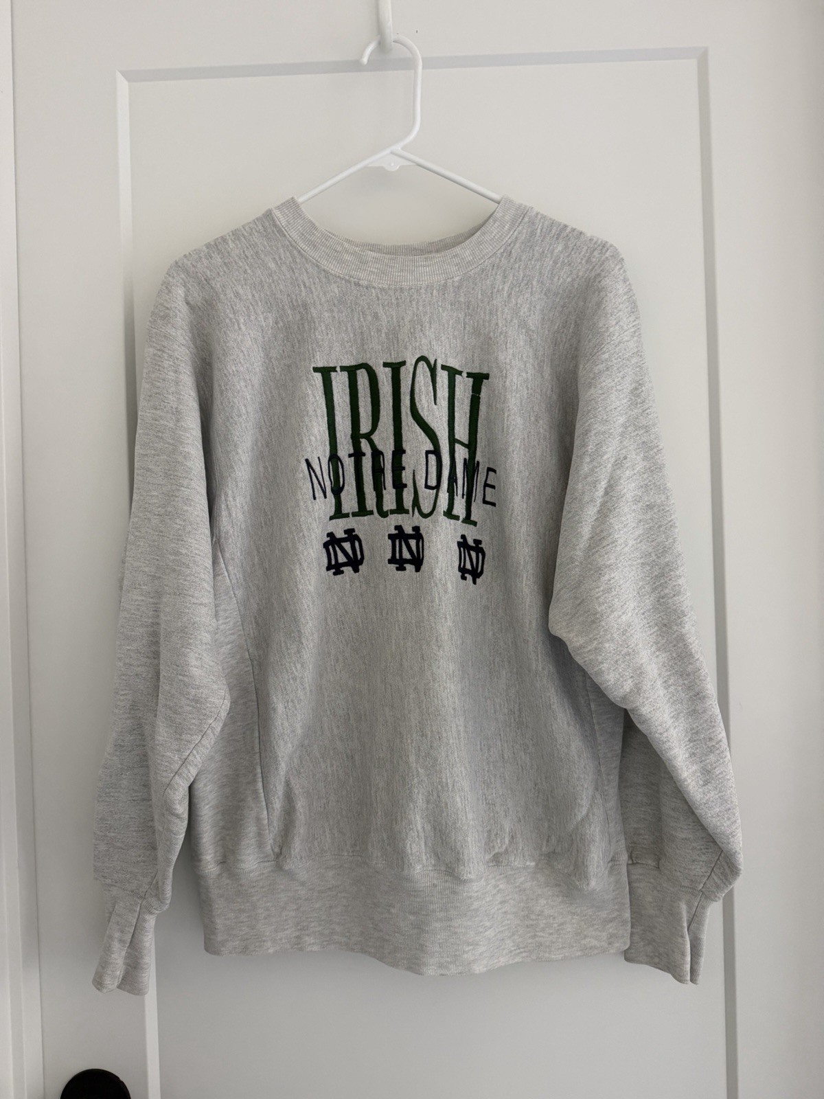 Vintage Notre Dame Fighting Irish Crewneck Sweatshirt - Large Crable Sportswear