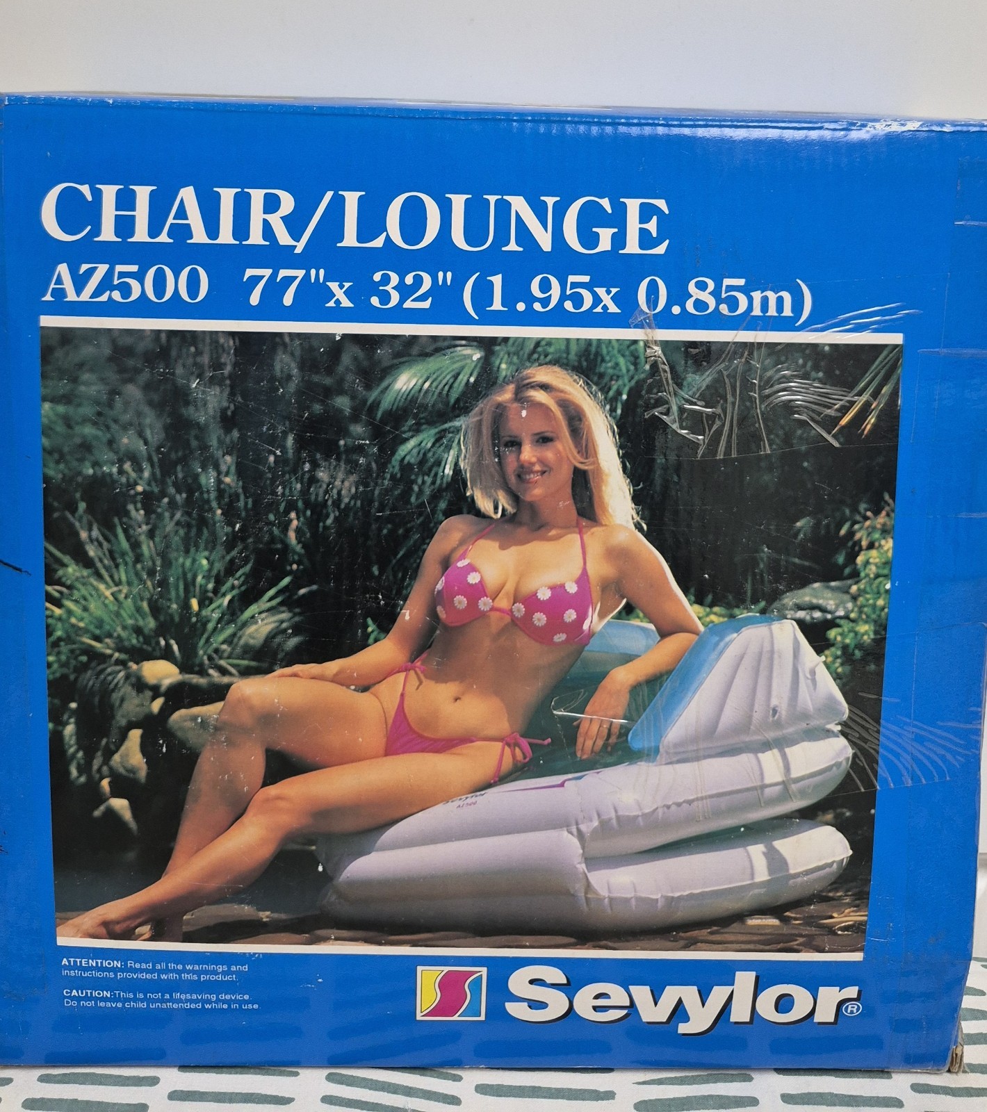 Vintage SEVYLOR POOL CHAIR LOUNGE Inflatable PVC Heavy Duty 77 Vintage SEVYLOR POOL CHAIR LOUNGE Inflatable PVC Heavy Duty 77