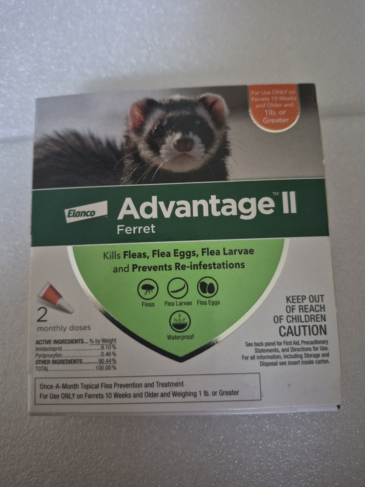 Elanco Advantage II Ferret Flea Treatment 2 Doses Elanco Advantage II Ferret Flea Treatment 2 Doses
