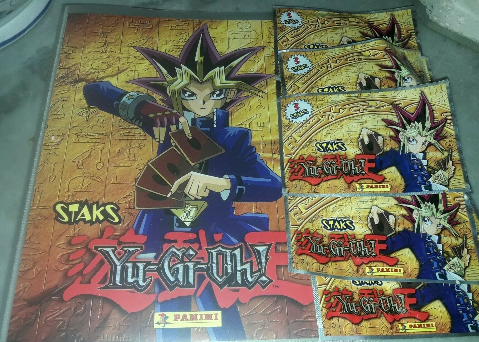 BINDER ALBUM - STAKS - YU-GI-OH - PANINI - NEW + 10 SEALED SACHETS BINDER ALBUM - STAKS - YU-GI-OH - PANINI - NEW + 10 SEALED SACHETS