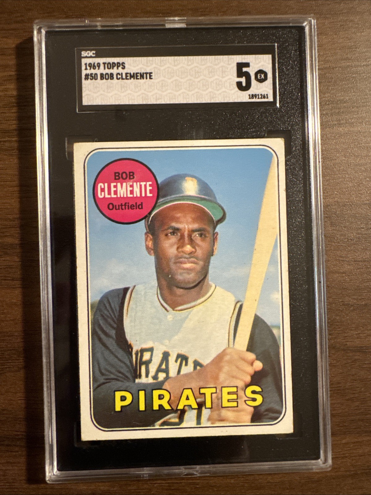 Roberto Clemente, 1969 Topps, 50, SGC 5, HOF Roberto Clemente, 1969 Topps, 50, SGC 5, HOF