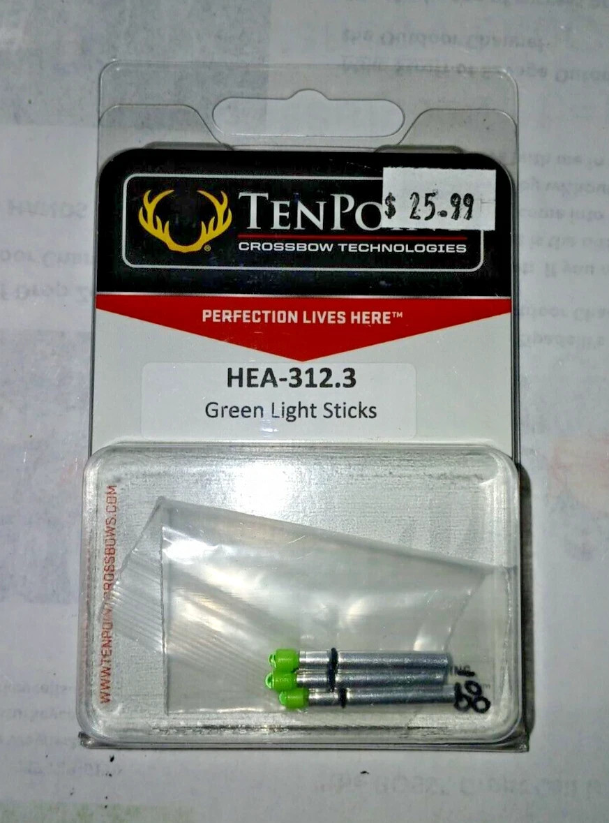 TENPOINT BRIGHT GREEN ALPHA 3-PACK LITE STICK TENPOINT BRIGHT GREEN ALPHA 3-PACK LITE STICK