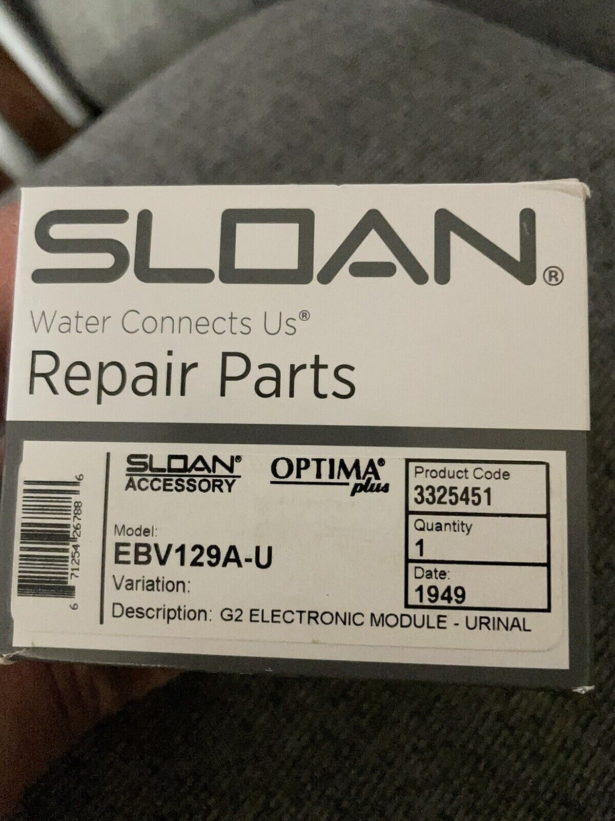 Sloan EBV-129-A-U G2, Urinal Electronic Control Module 0.5 gpf, 1.0 gpf Sloan EBV-129-A-U G2, Urinal Electronic Control Module 0.5 gpf, 1.0 gpf